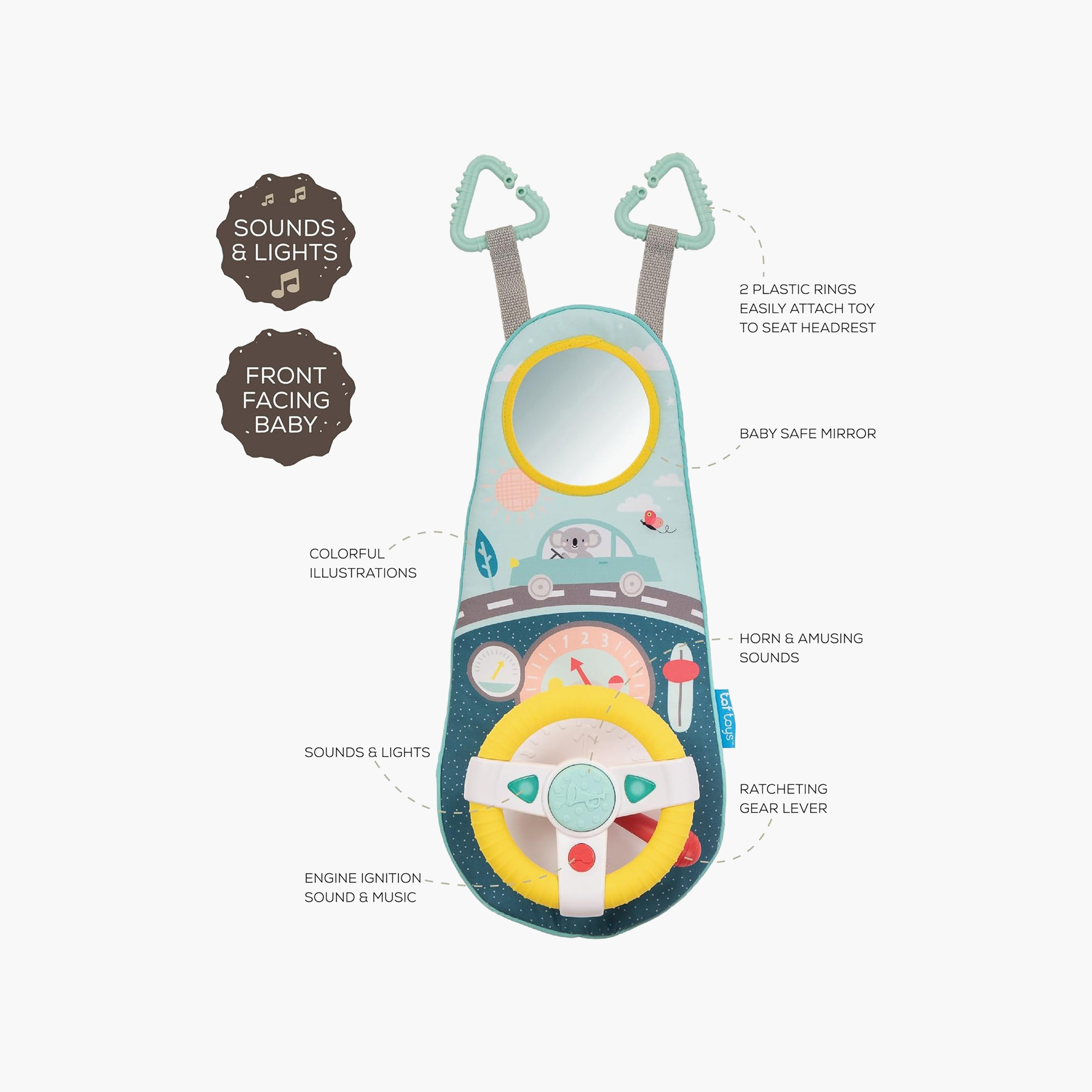 Taf Toys Koala Car Wheel Toy-toys-babyandtoddlertoys-strollertoys-image-4