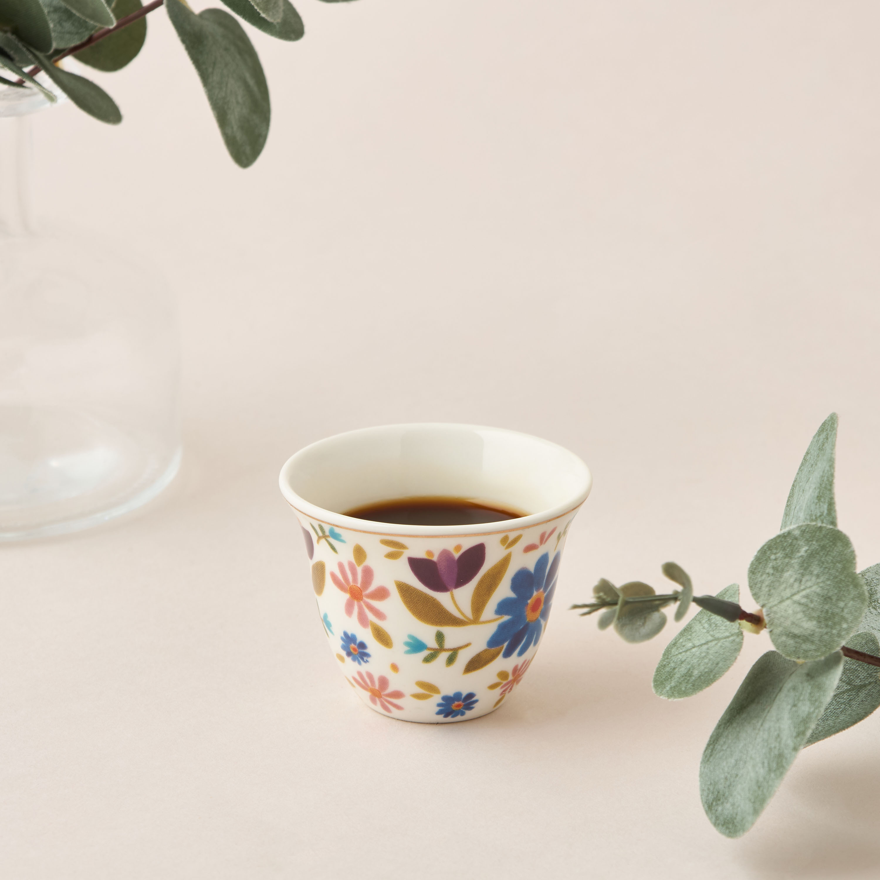 Sylvara 6-Piece New Bone China Kahwa Cup Set - 80 ml-household-dining-teaandcoffee-teaandcoffeesets-image-2
