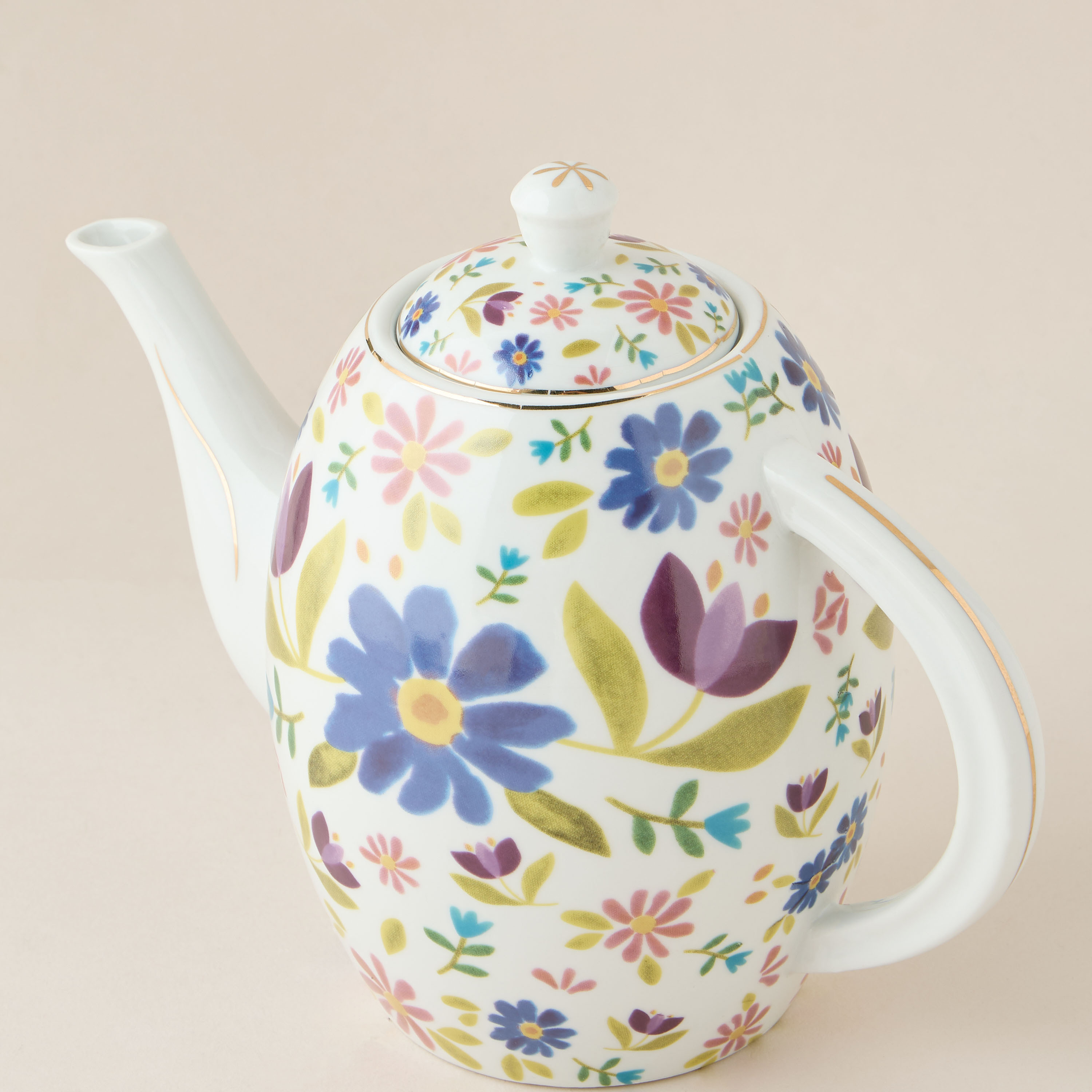 Sylvara 13-Piece Floral Print Ceramic Tea Set-household-dining-teaandcoffee-teaandcoffeesets-image-4
