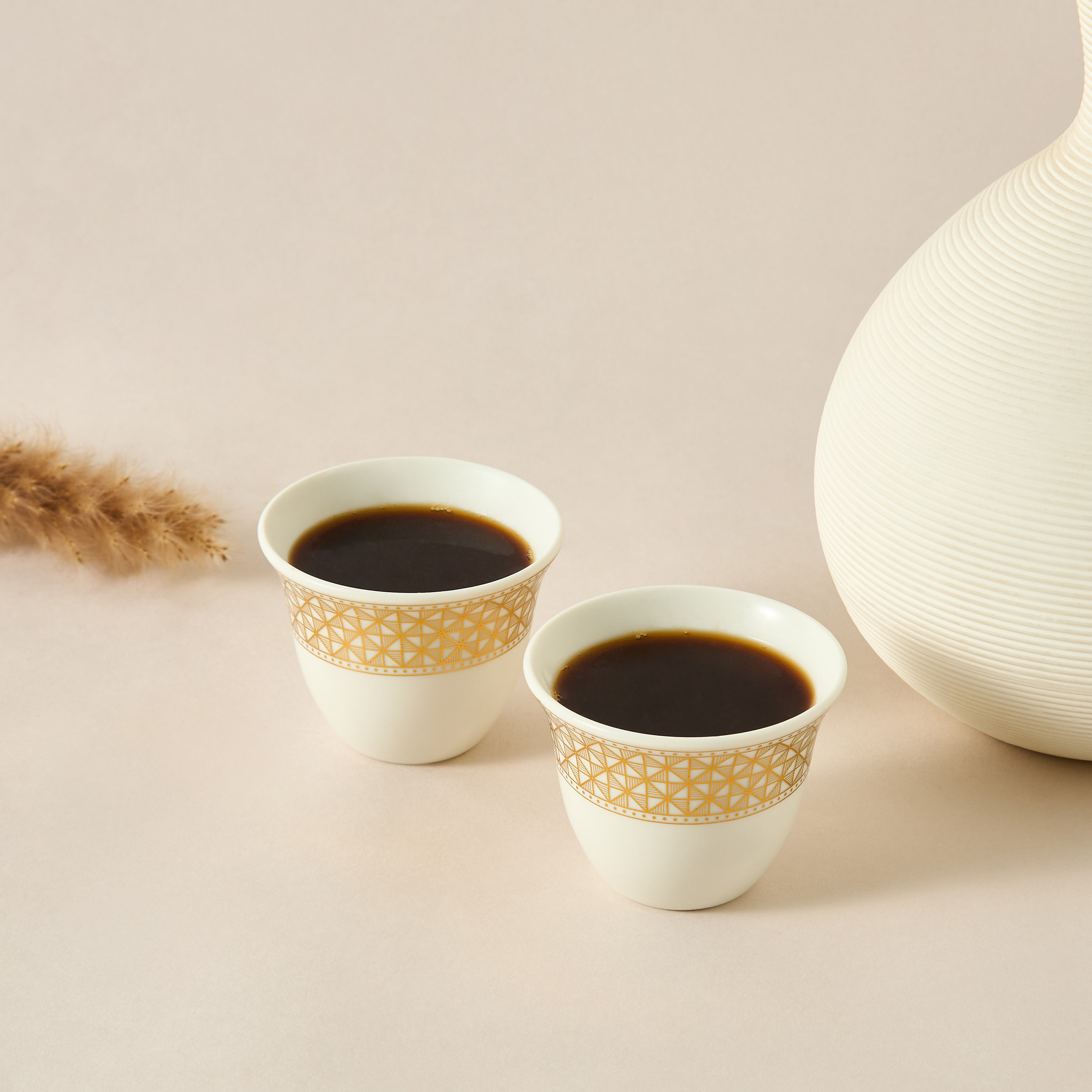 Linear Luxe 6-Piece New Bone China Kahwah Cup Set - 80 ml-household-dining-teaandcoffee-teaandcoffeesets-image-3