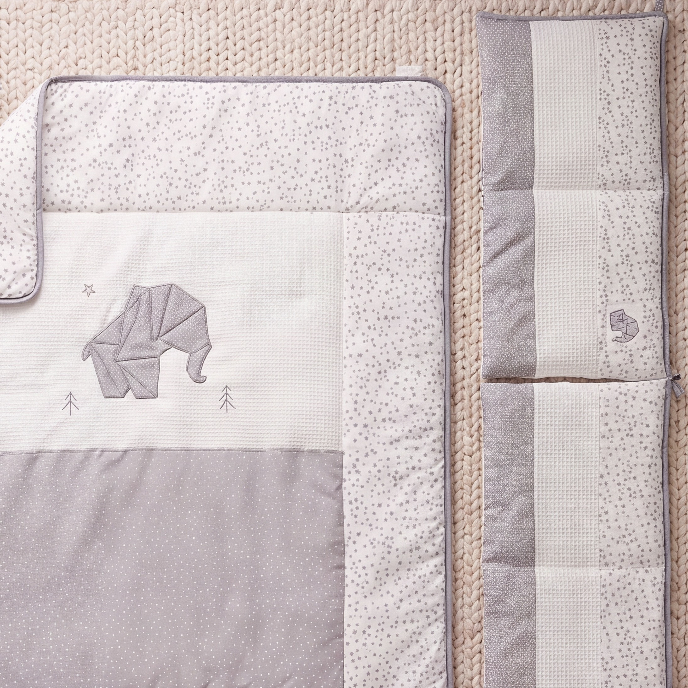 Cambrass Baby Bedding Set with Elephant Star Print, 100x130 cm-baby-nursery-babybedding-image-4