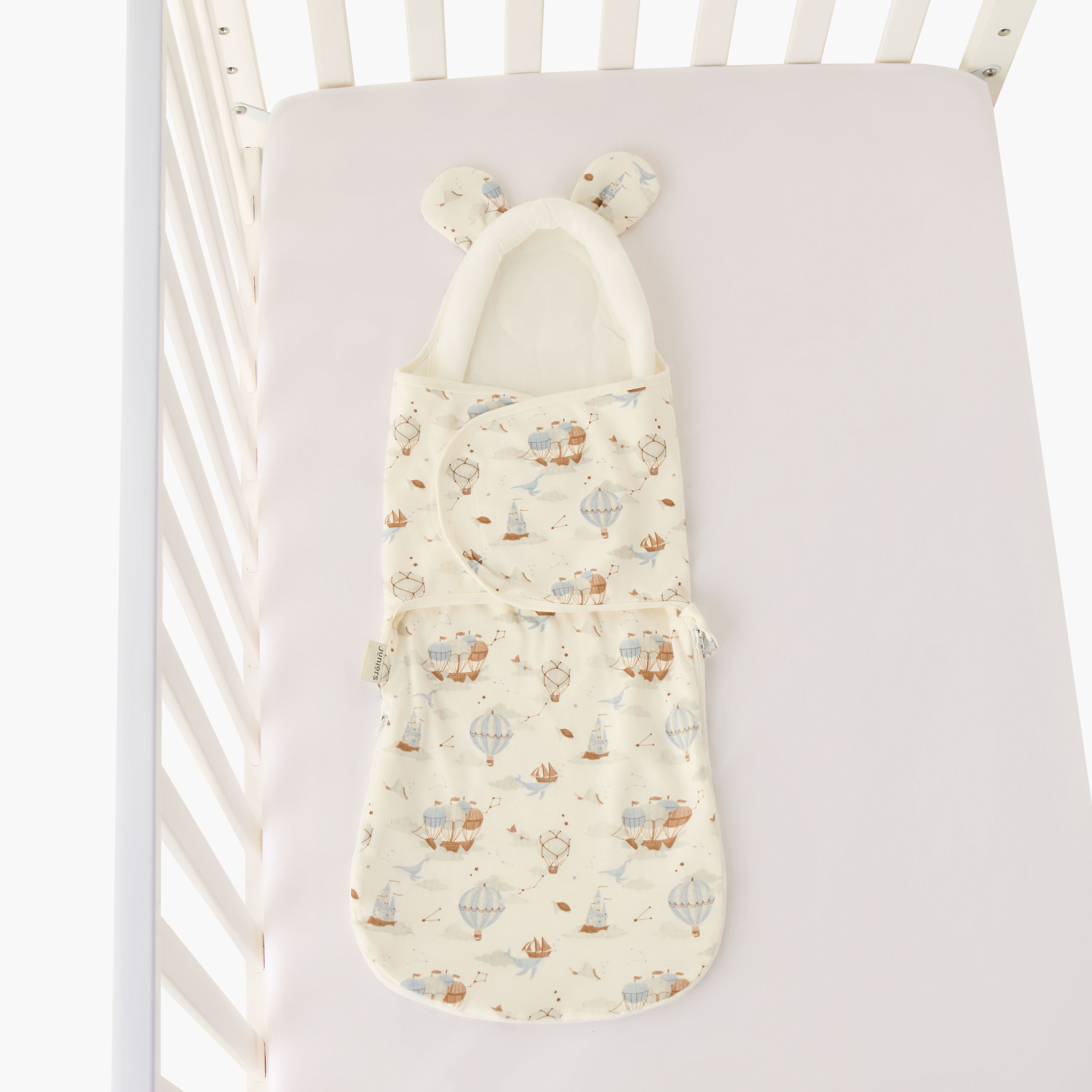 Juniors Baby Sleeping Bag with Hot Air Balloon Print - 0 Months+-baby-nursery-blanketsandswaddles-swaddlesandsleepingbags-image-1