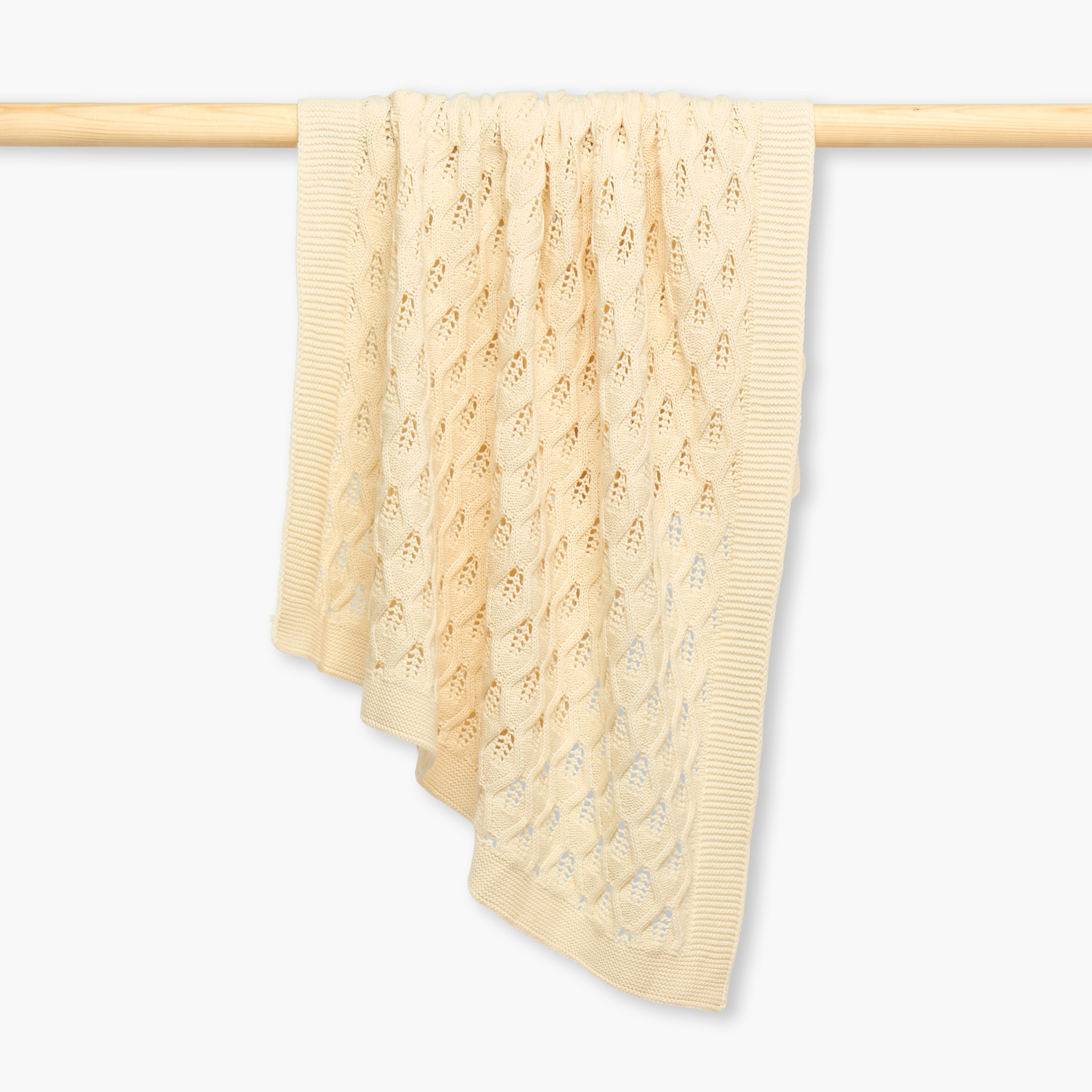Giggles Receiving Blanket with Knitted Texture, 100x80 cm-baby-nursery-blanketsandswaddles-receivingblankets-image-1