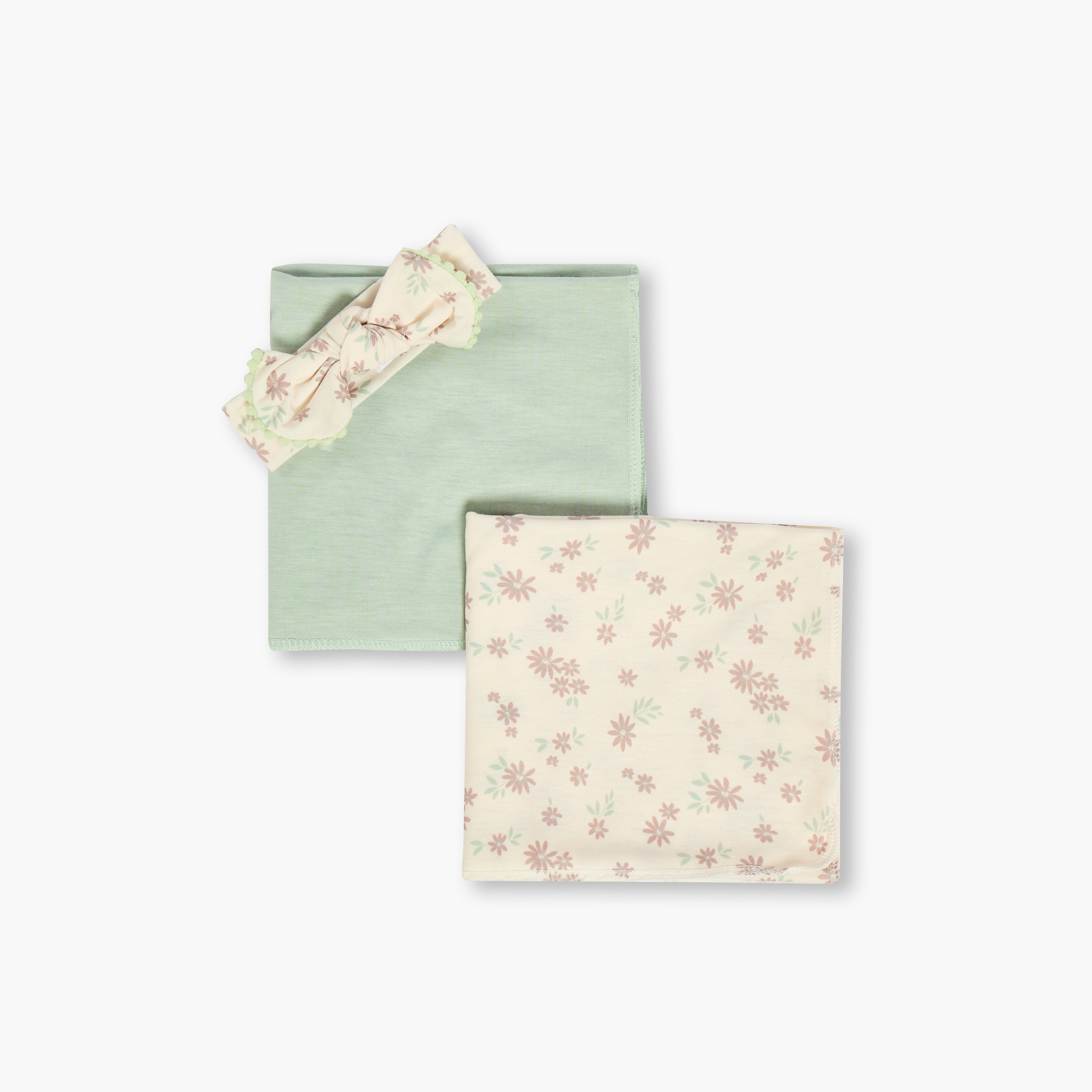 Set of 3 Juniors Baby Swaddle with Headband, 30x30 cm-baby-nursery-blanketsandswaddles-swaddlesandsleepingbags-image-3