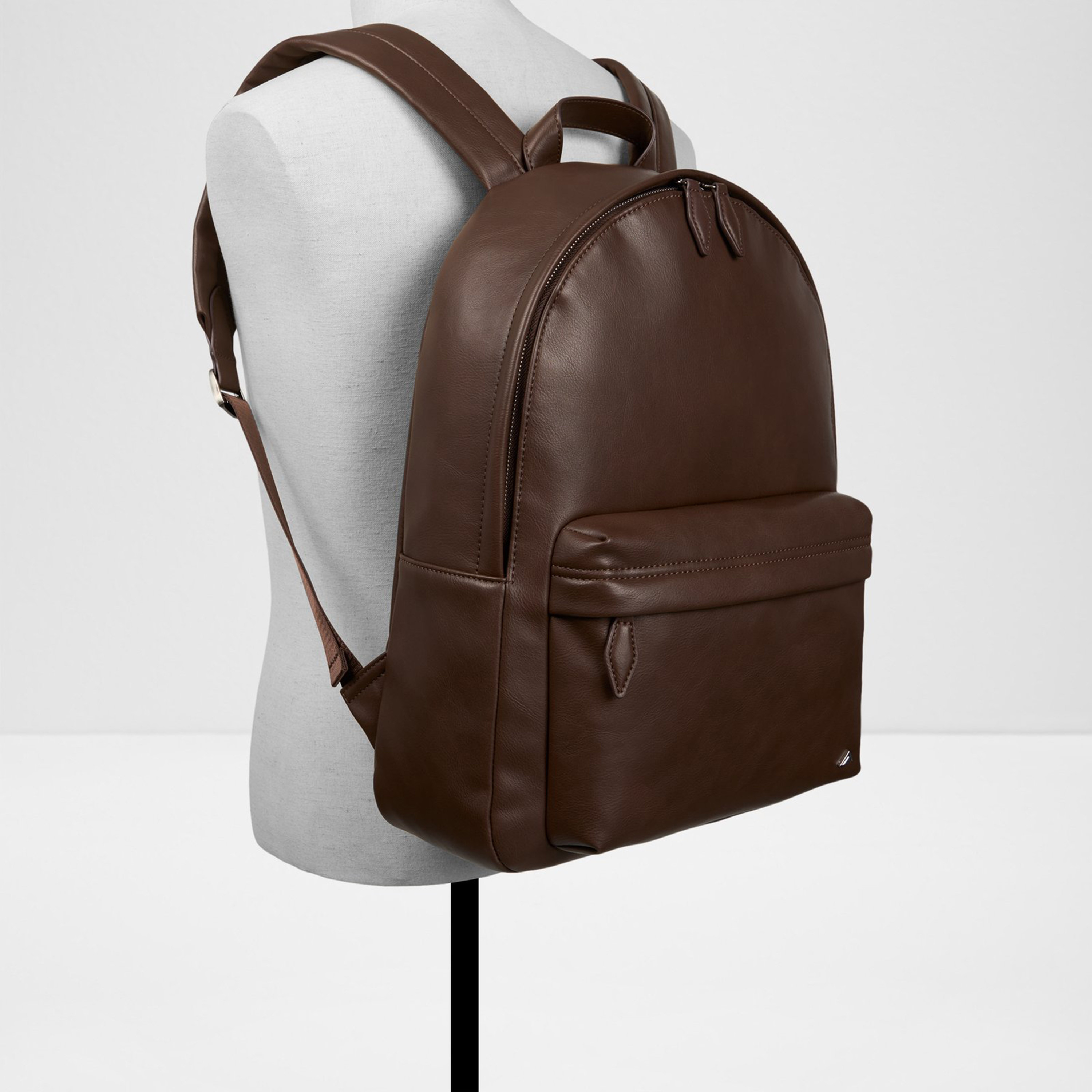 ألدو- شنطة ظهر ماثو سادة بمقبض علوي مع سحاب للإغلاق وحزام قابل للتعديل-travel-luggagesandbags-backpacks-image-4