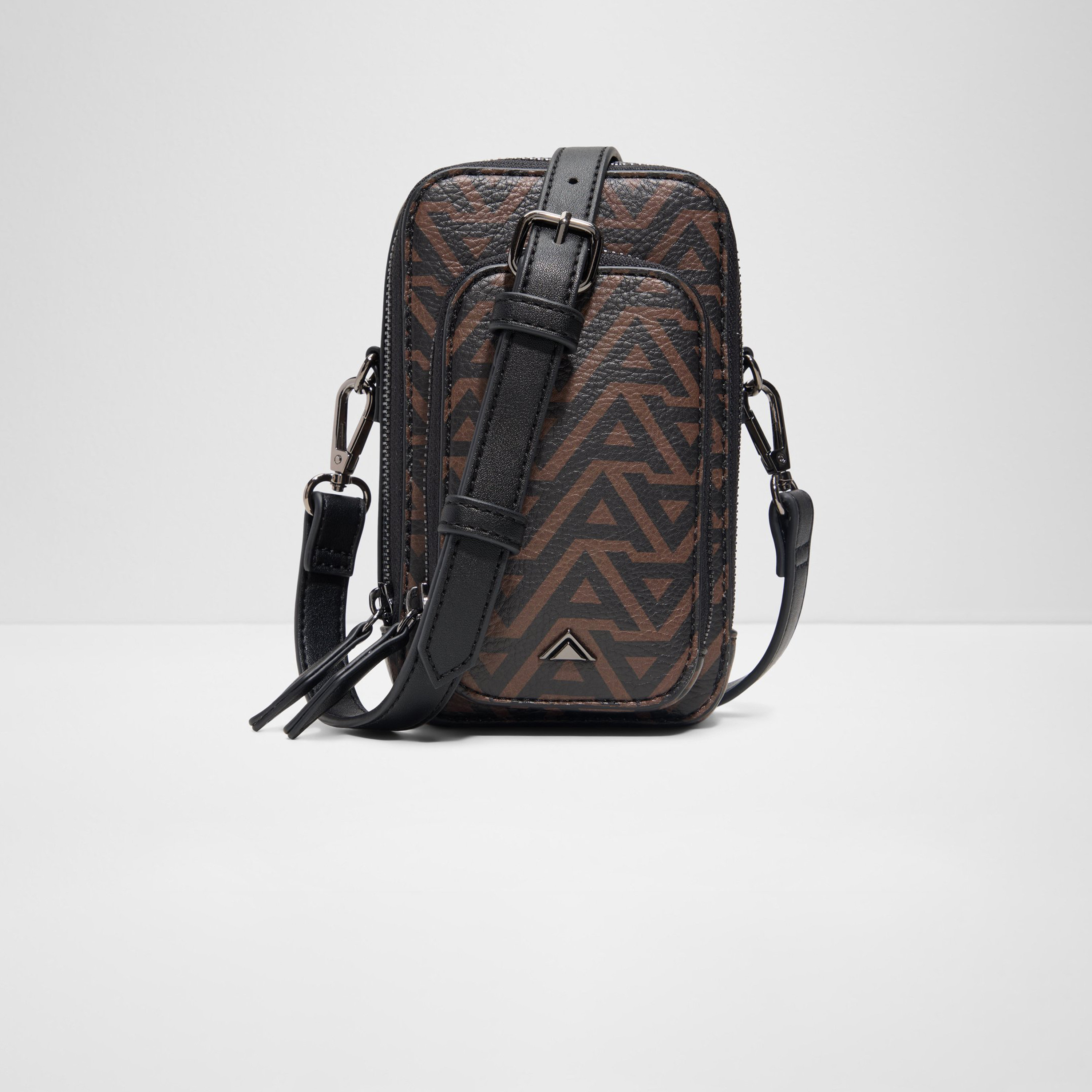 ألدو- شنطة كروس  إيريرد سادة مع سحاب للإغلاق وحزام قابل للتعديل-men-bags-image-1
