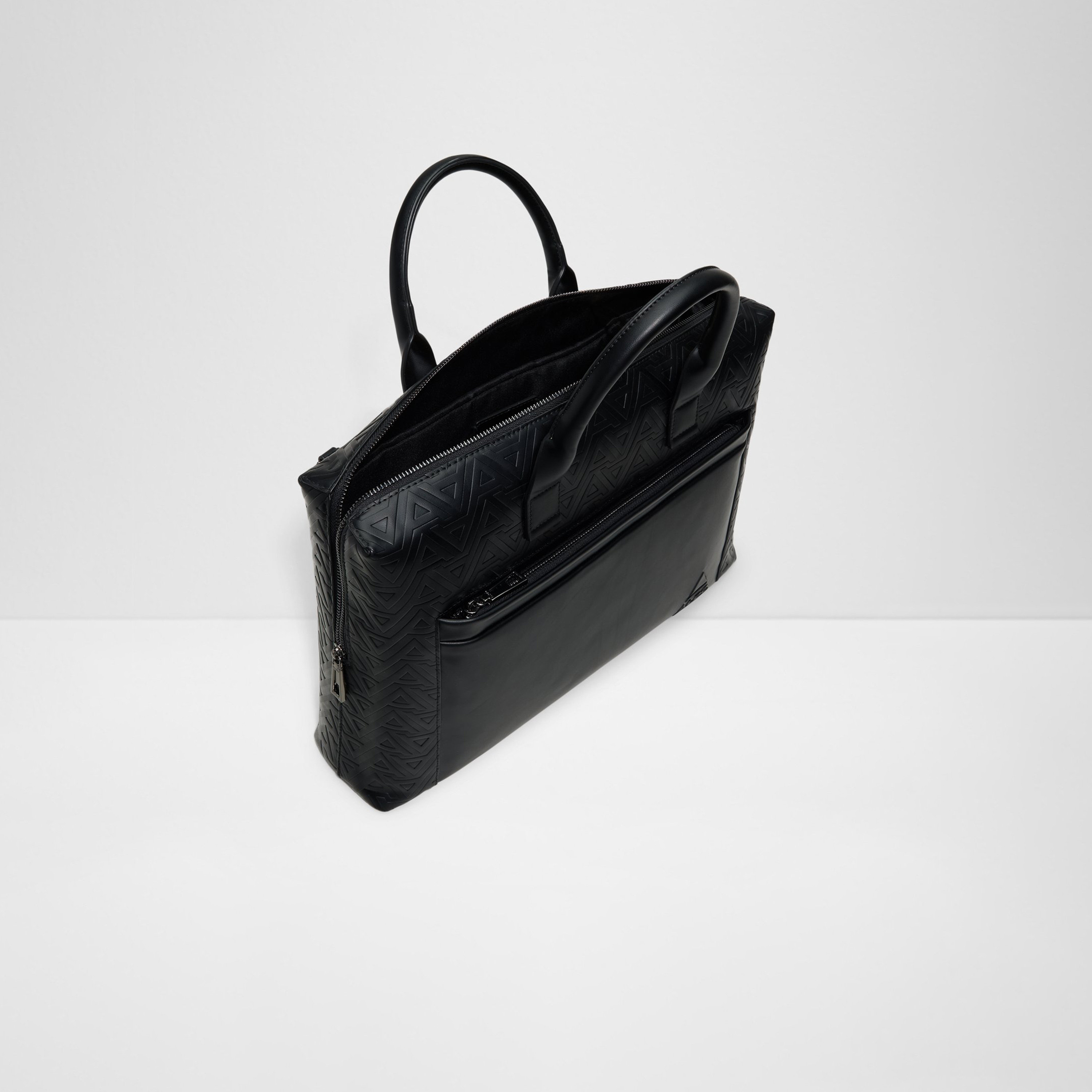 Aldo Jettsan Monogram Double Handle Laptop Bag with Zipper and Detachable Strap-men-bags-image-3