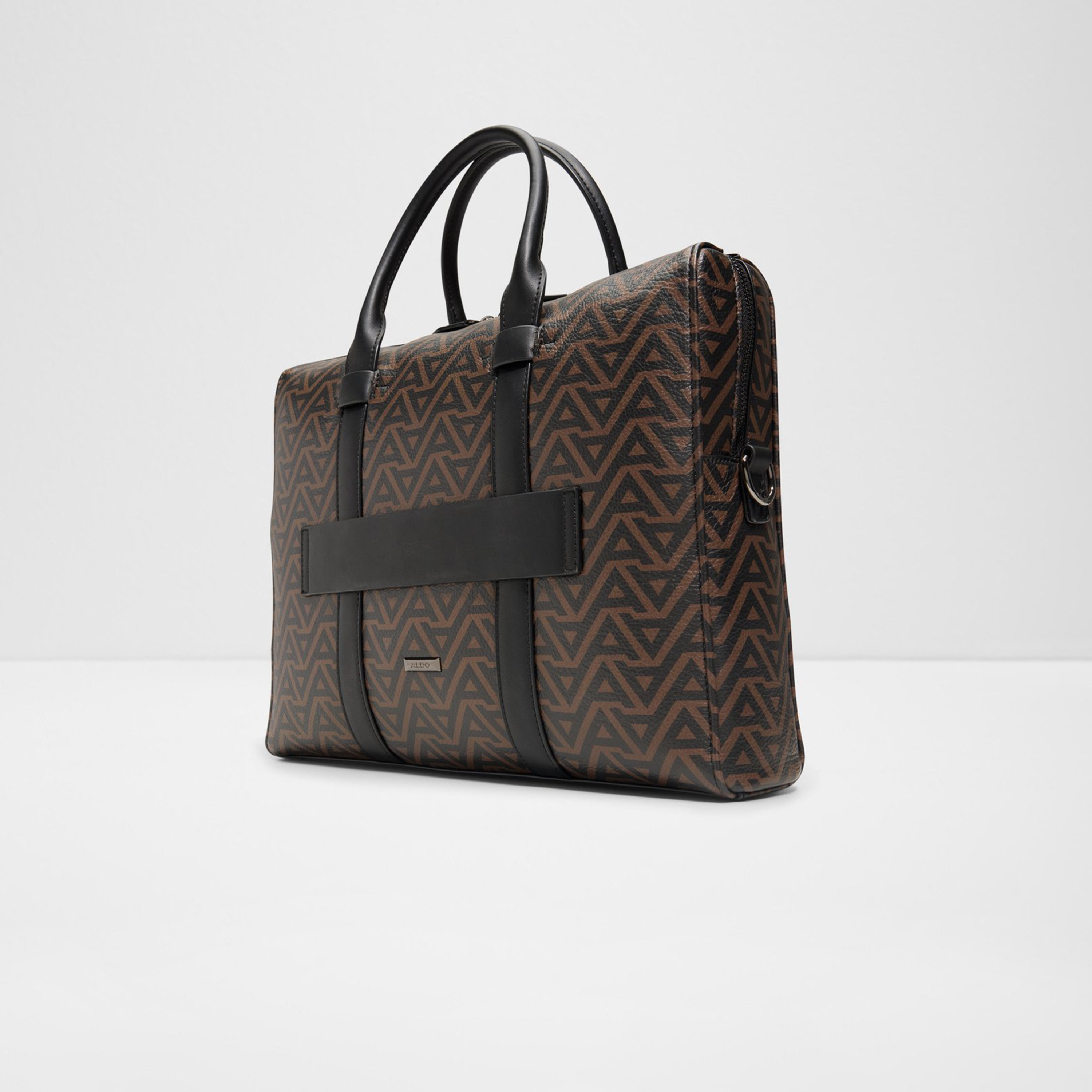 Aldo Brugu Double Handle Laptop Bag with Zipper and Detachable Strap-men-bags-image-2