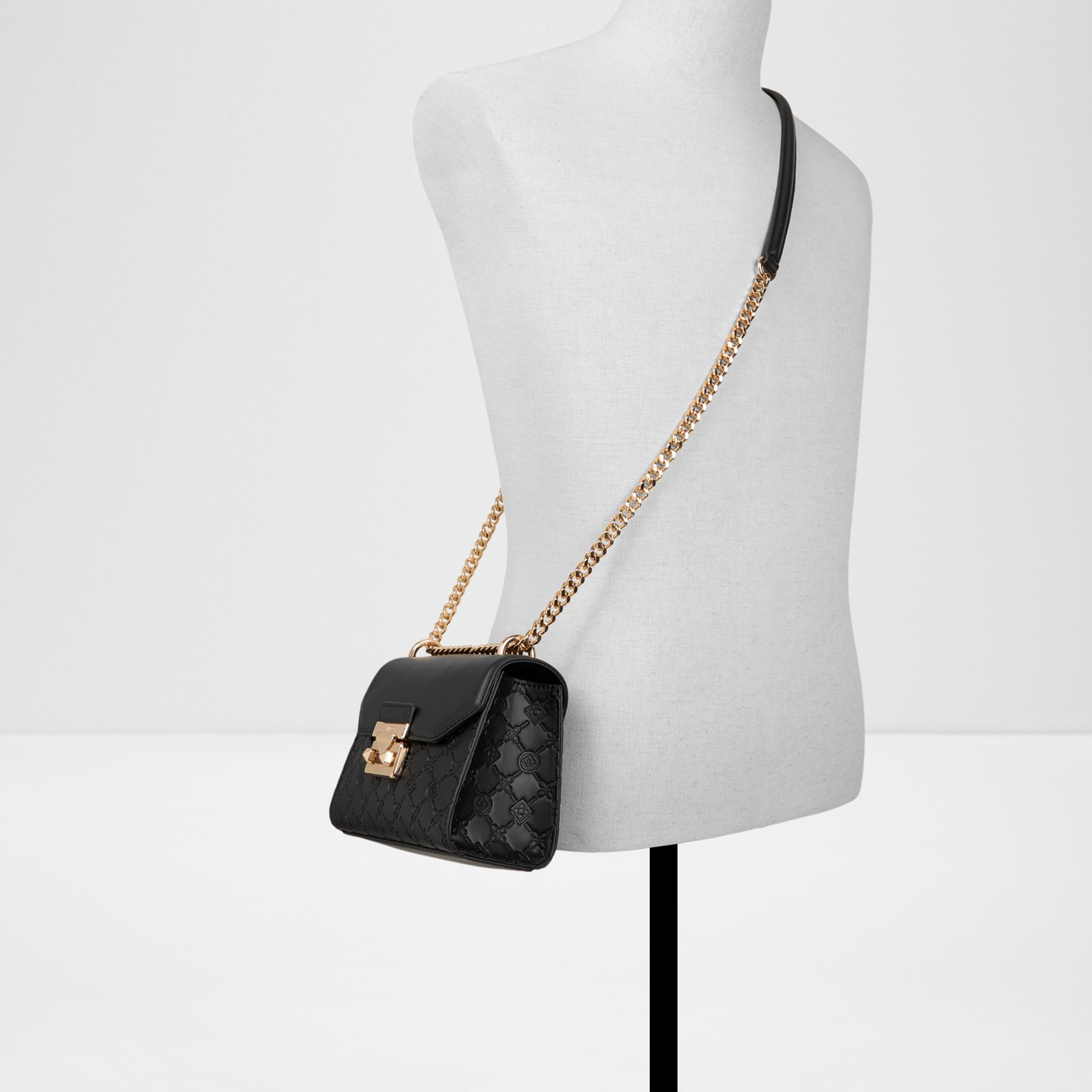 Aldo Crelalle Monogram Crossbody Bag with Flap Closure and Chain Strap-women-bagsandwallets-handbags-image-4