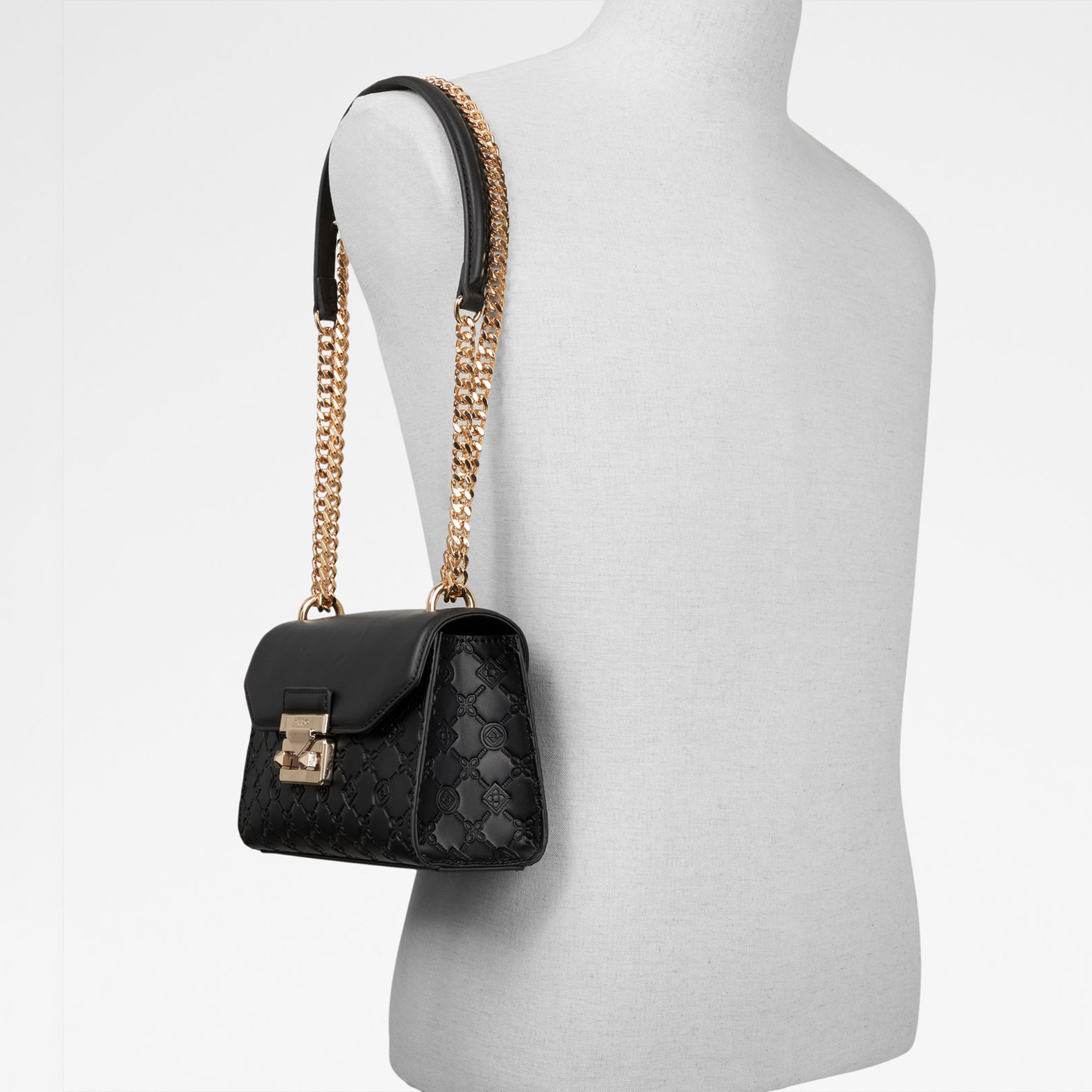 Aldo Crelalle Monogram Crossbody Bag with Flap Closure and Chain Strap-women-bagsandwallets-handbags-image-5