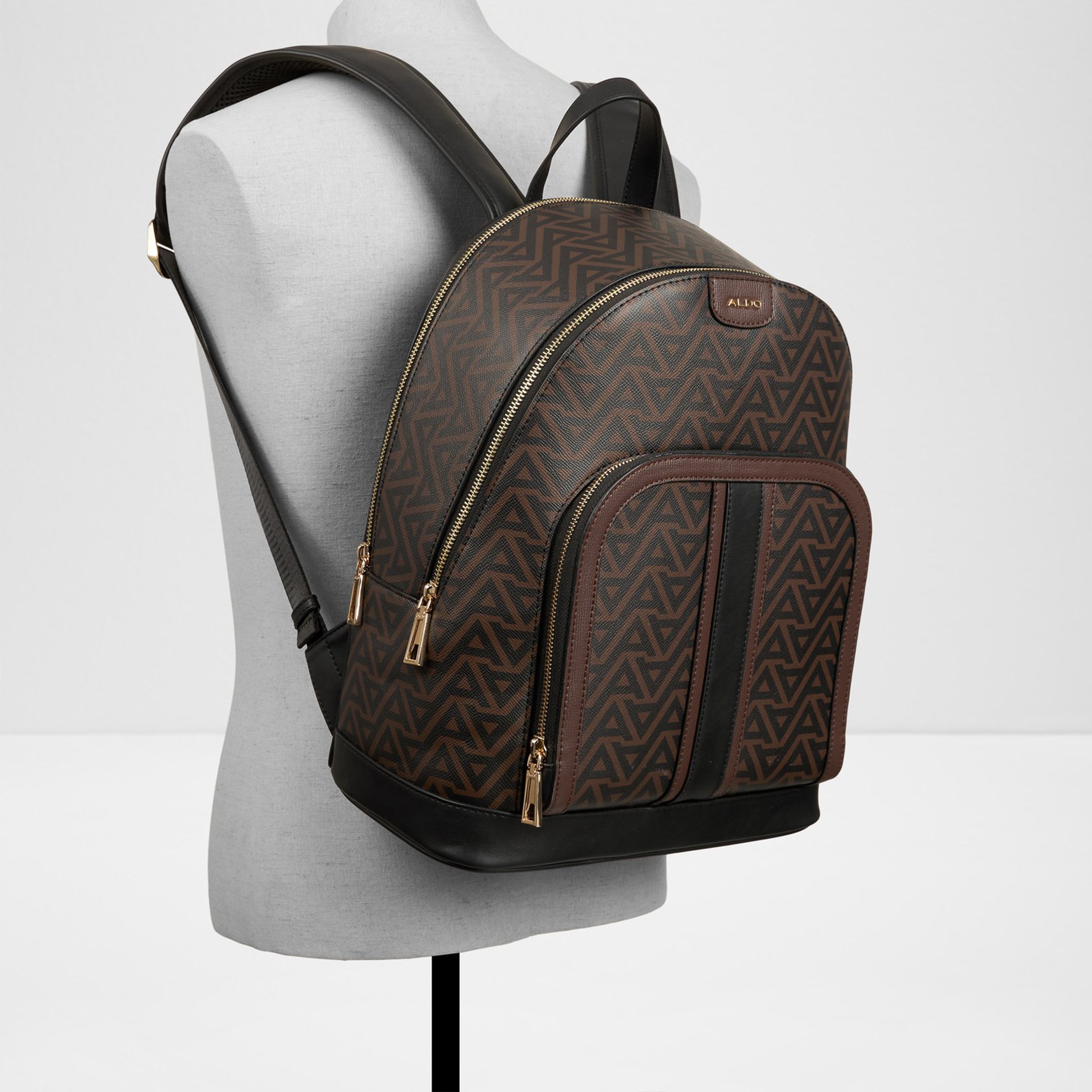 Aldo Cadoma Monogram Top Handle Backpack with Zipper and Adjustable Strap-travel-luggagesandbags-backpacks-image-4