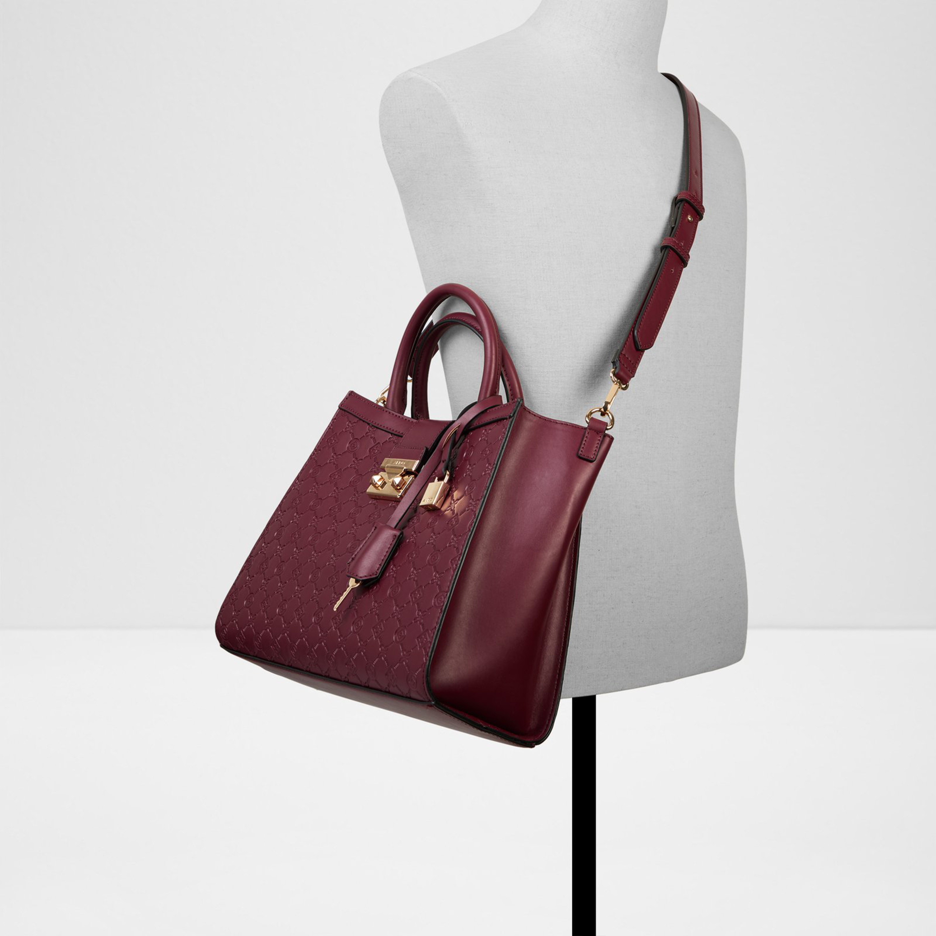 ألدو- شنطة ساتشل كريلالي بمقبض مزدوج مونوغرام مع قفل قابل للفصل وحزام قابل للفصل-women-bagsandwallets-handbags-image-4