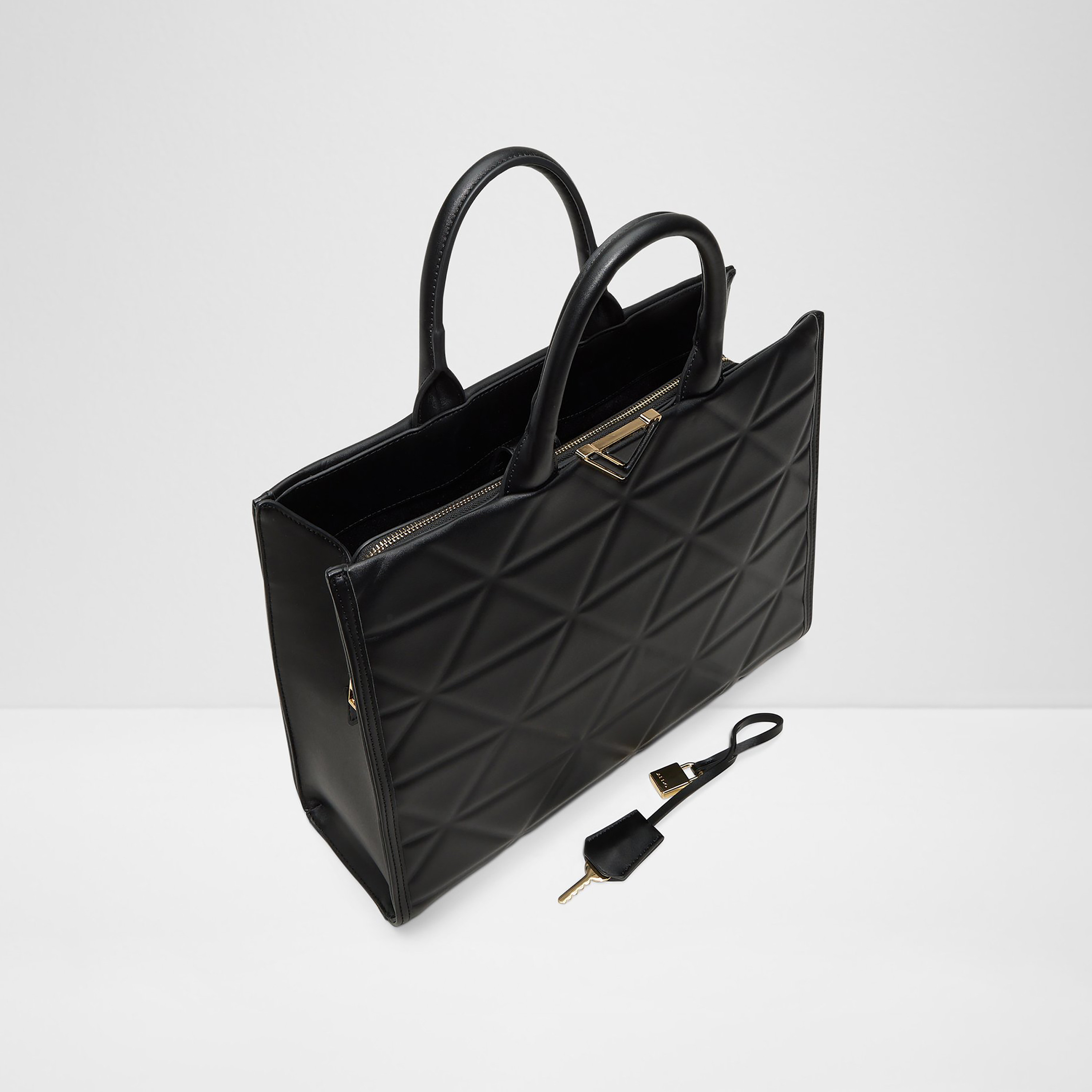 Aldo Gweneth Quilted Double Handle Tote Bag with Zip Closure & Detachable Strap-women-bagsandwallets-handbags-image-3