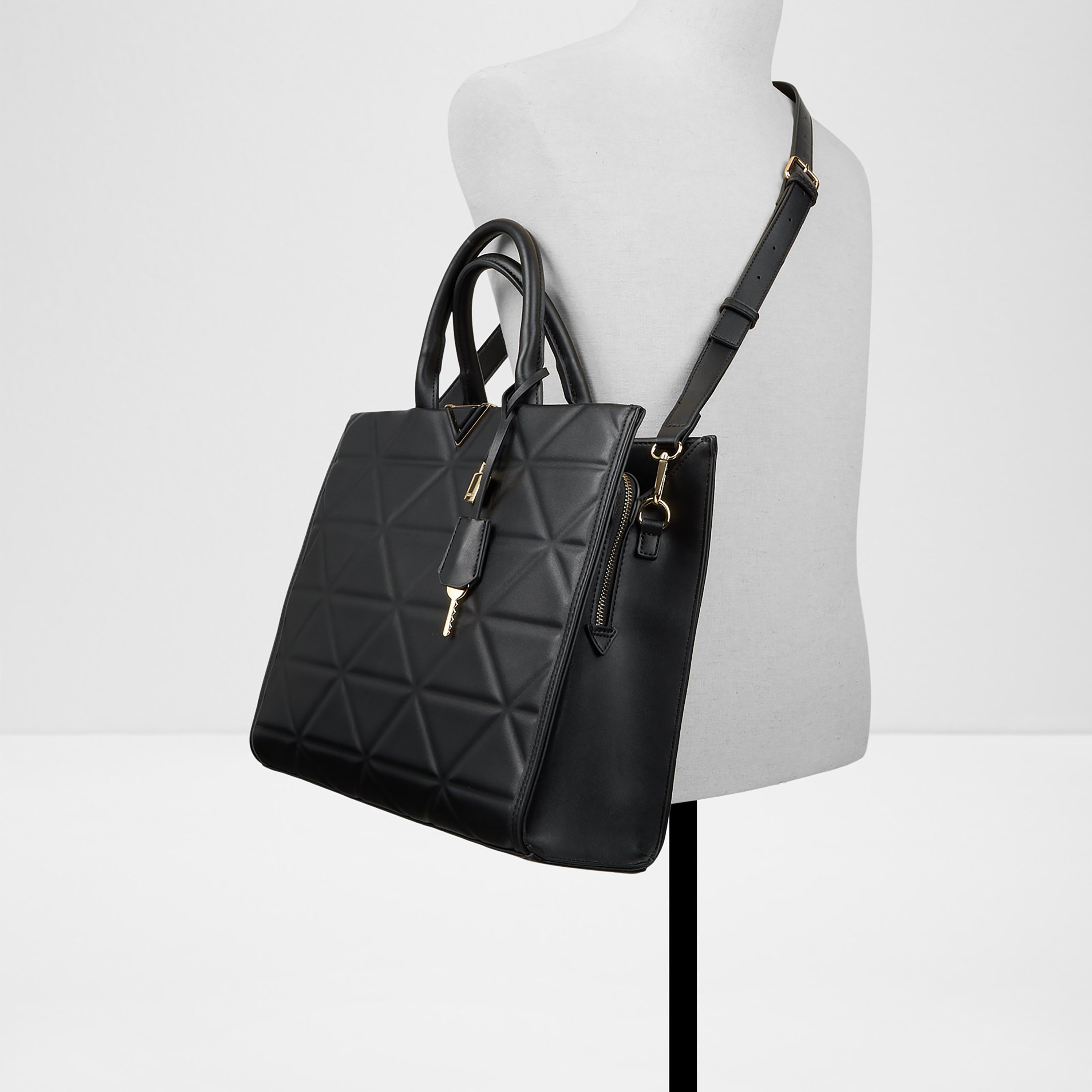 Aldo Gweneth Quilted Double Handle Tote Bag with Zip Closure & Detachable Strap-women-bagsandwallets-handbags-image-4