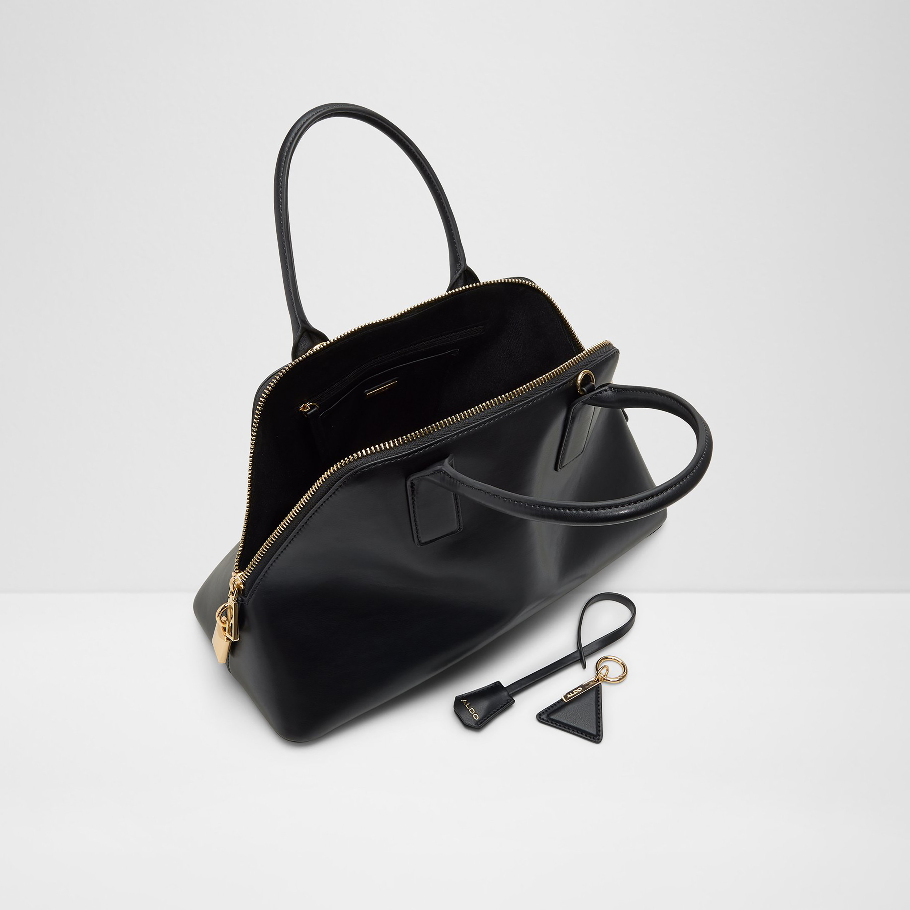 Aldo Malakai Plain Double Handle Satchel Bag with Zip Closure & Adjustable Strap-women-bagsandwallets-handbags-image-3