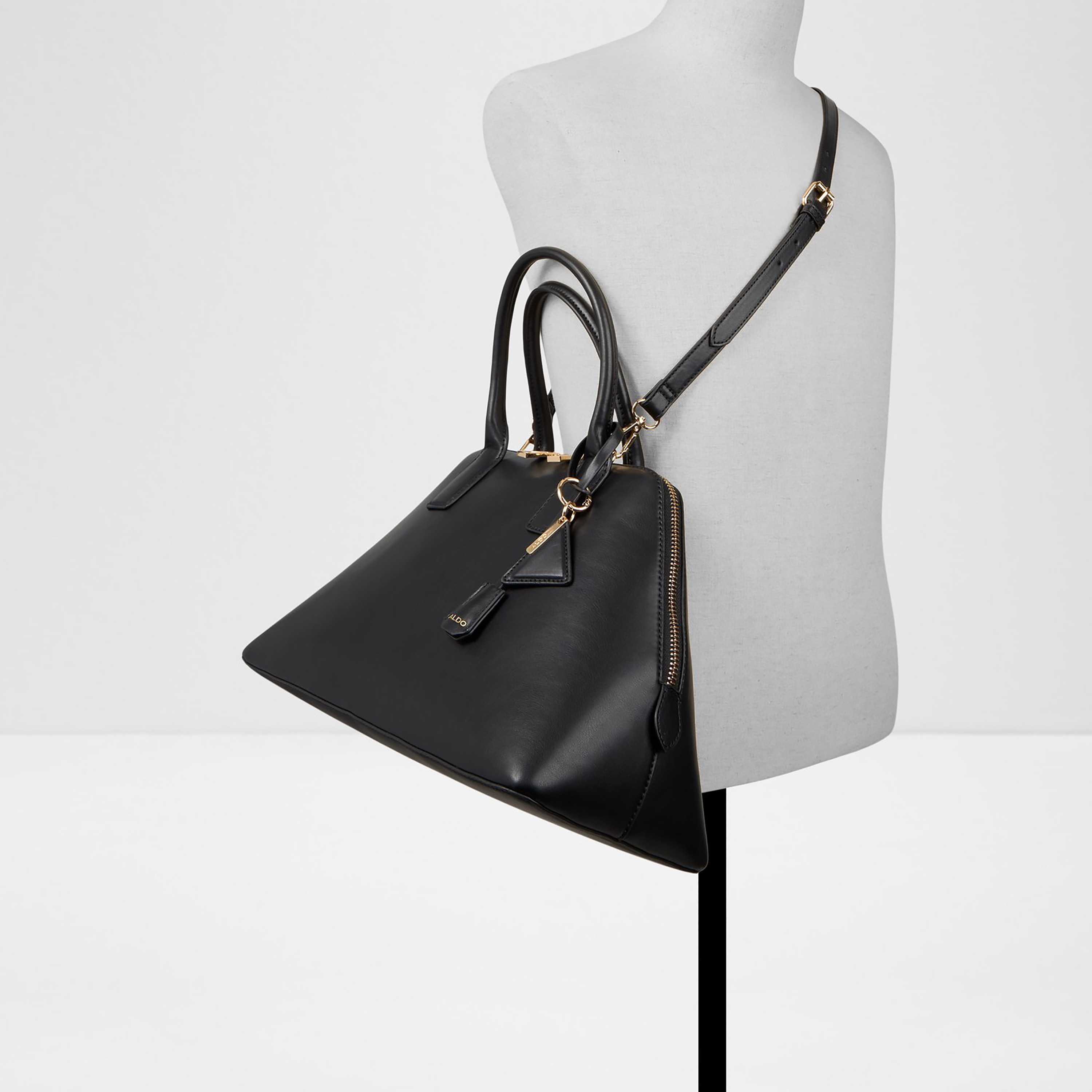 Aldo Malakai Plain Double Handle Satchel Bag with Zip Closure & Adjustable Strap-women-bagsandwallets-handbags-image-4