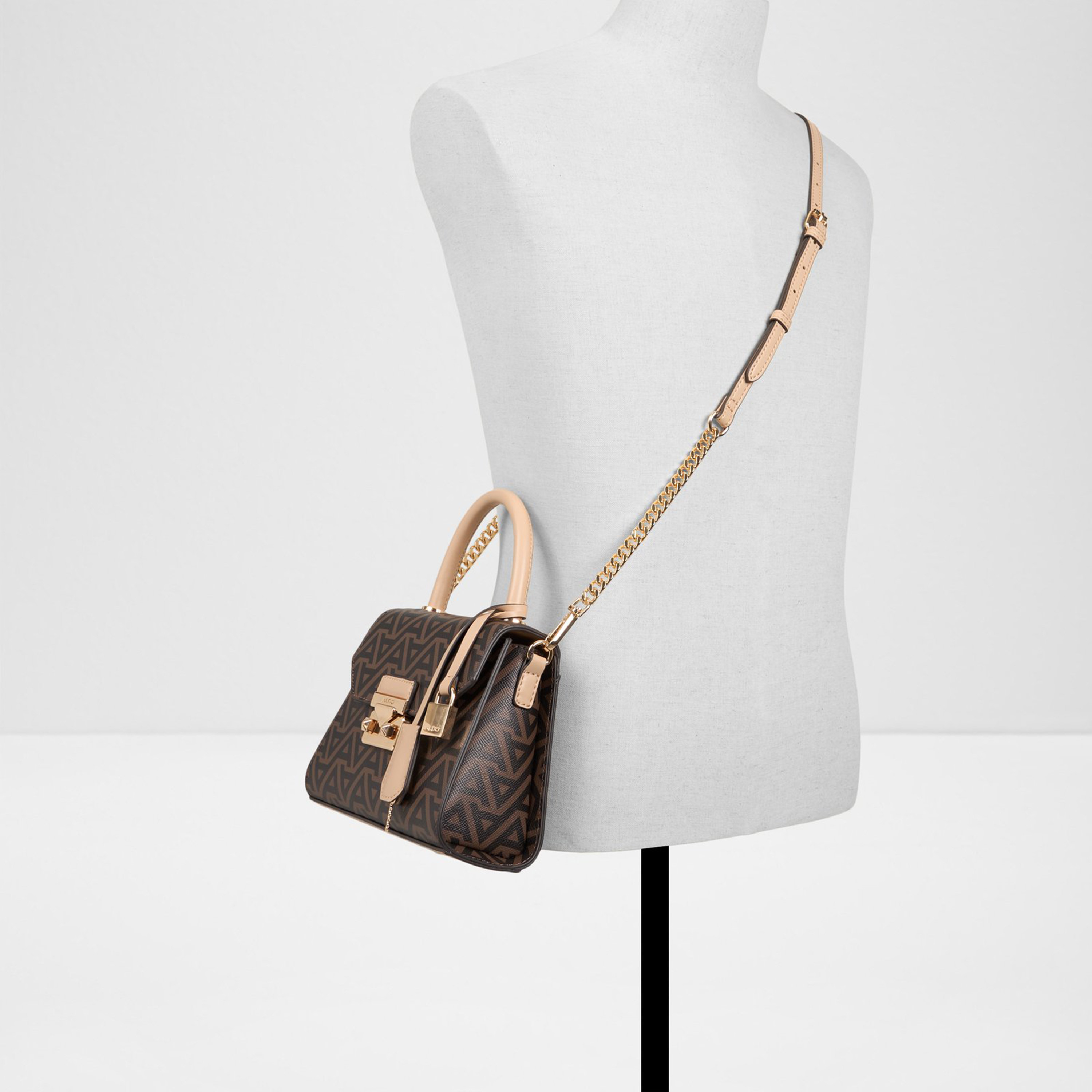Aldo Crellita Monogram Top Handle Satchel Bag with Flap Closure and Detachable Strap-women-bagsandwallets-handbags-image-4