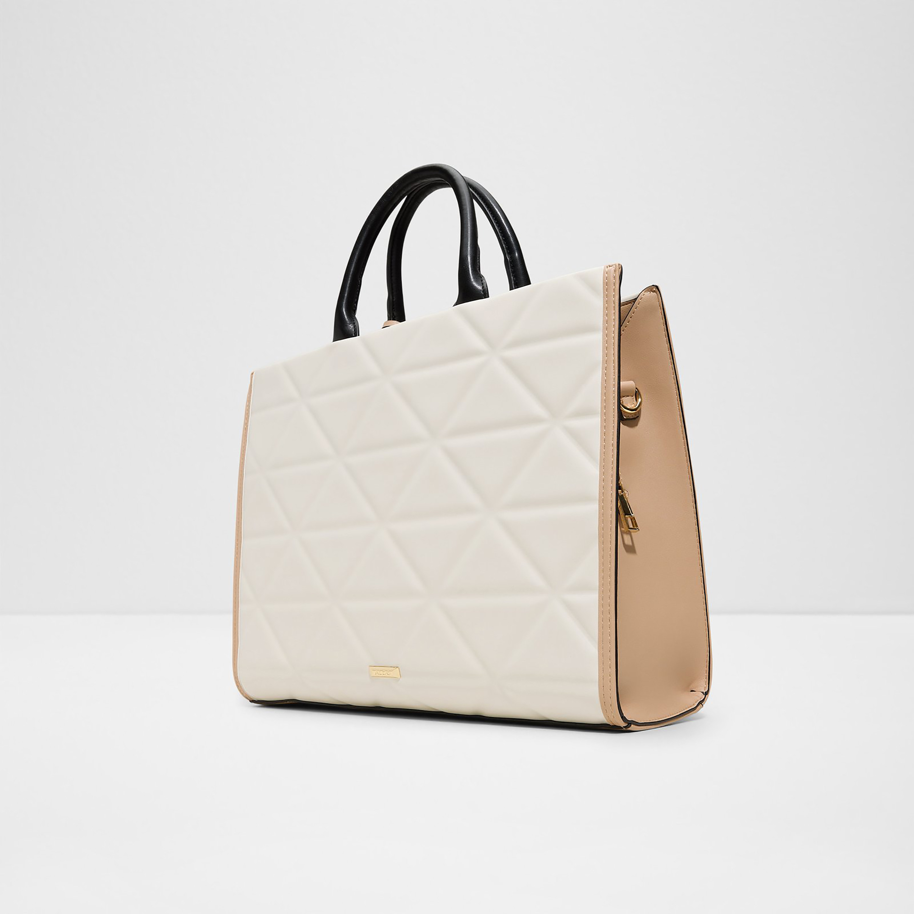Aldo Gweneth Quilted Double Handle Tote Bag with Zip Closure & Detachable Strap-women-bagsandwallets-handbags-image-2