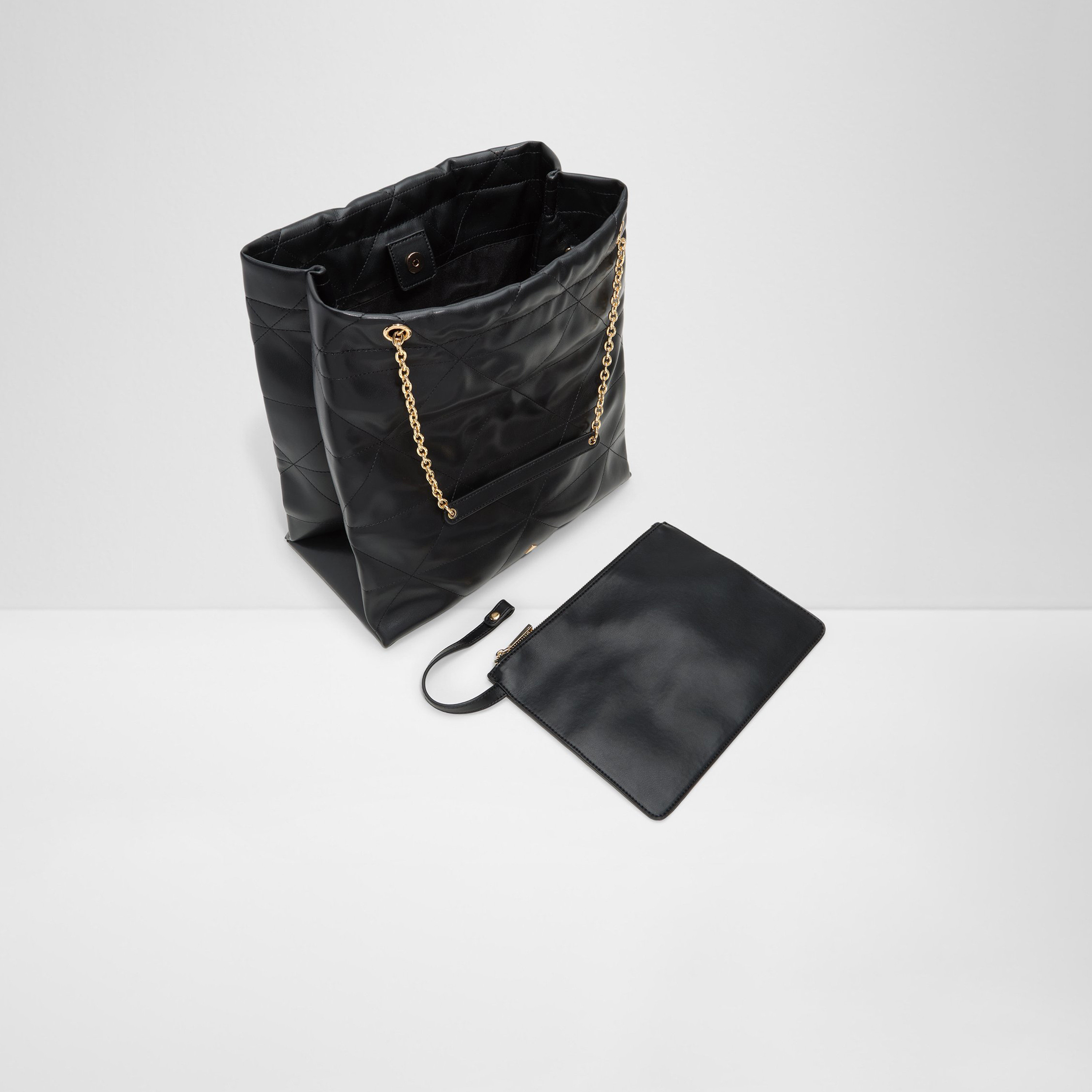 Aldo Morgane Quilted Double Handle Shoulder Bag with Magnetic Closure and Chain Strap-women-bagsandwallets-handbags-image-3