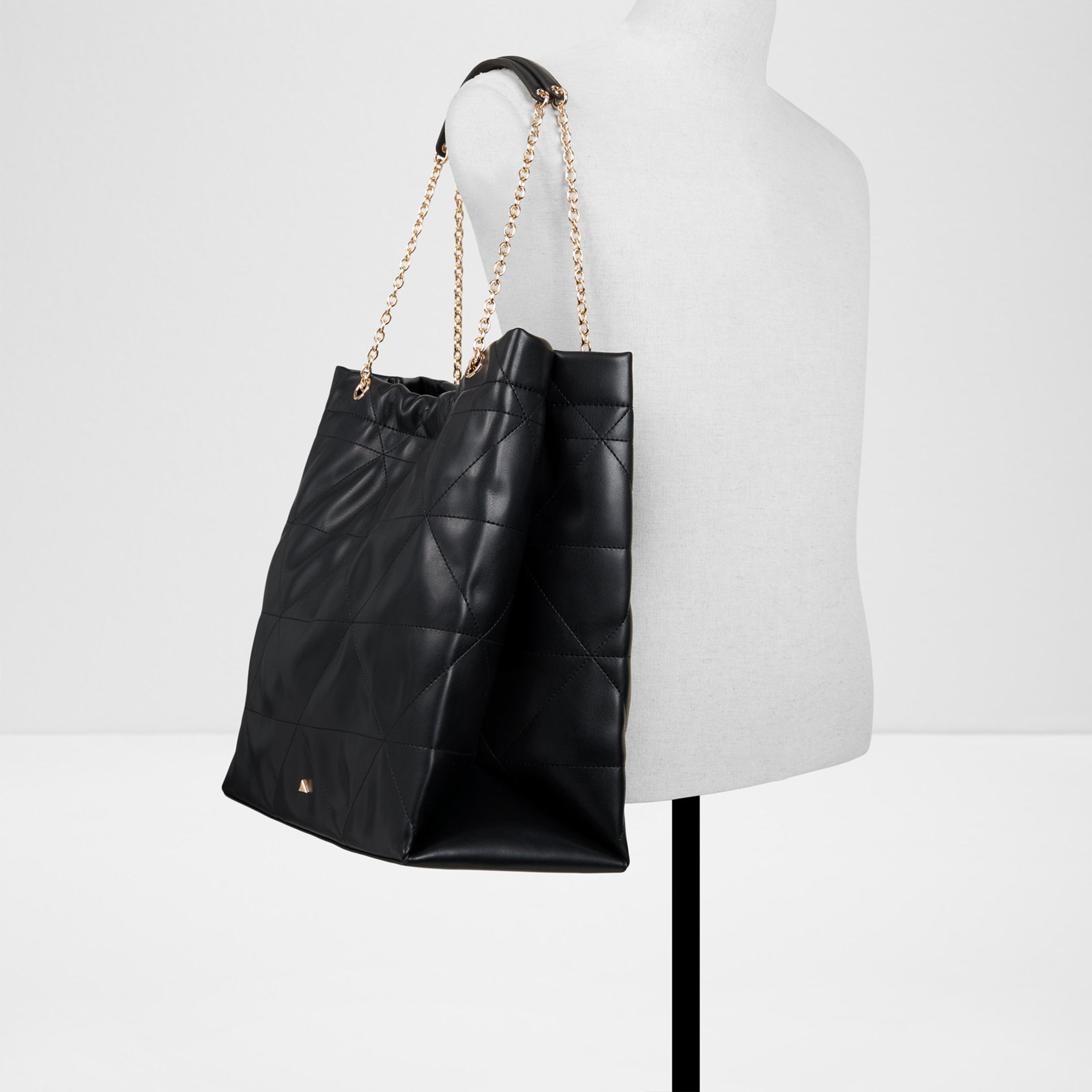 Aldo Morgane Quilted Double Handle Shoulder Bag with Magnetic Closure and Chain Strap-women-bagsandwallets-handbags-image-4