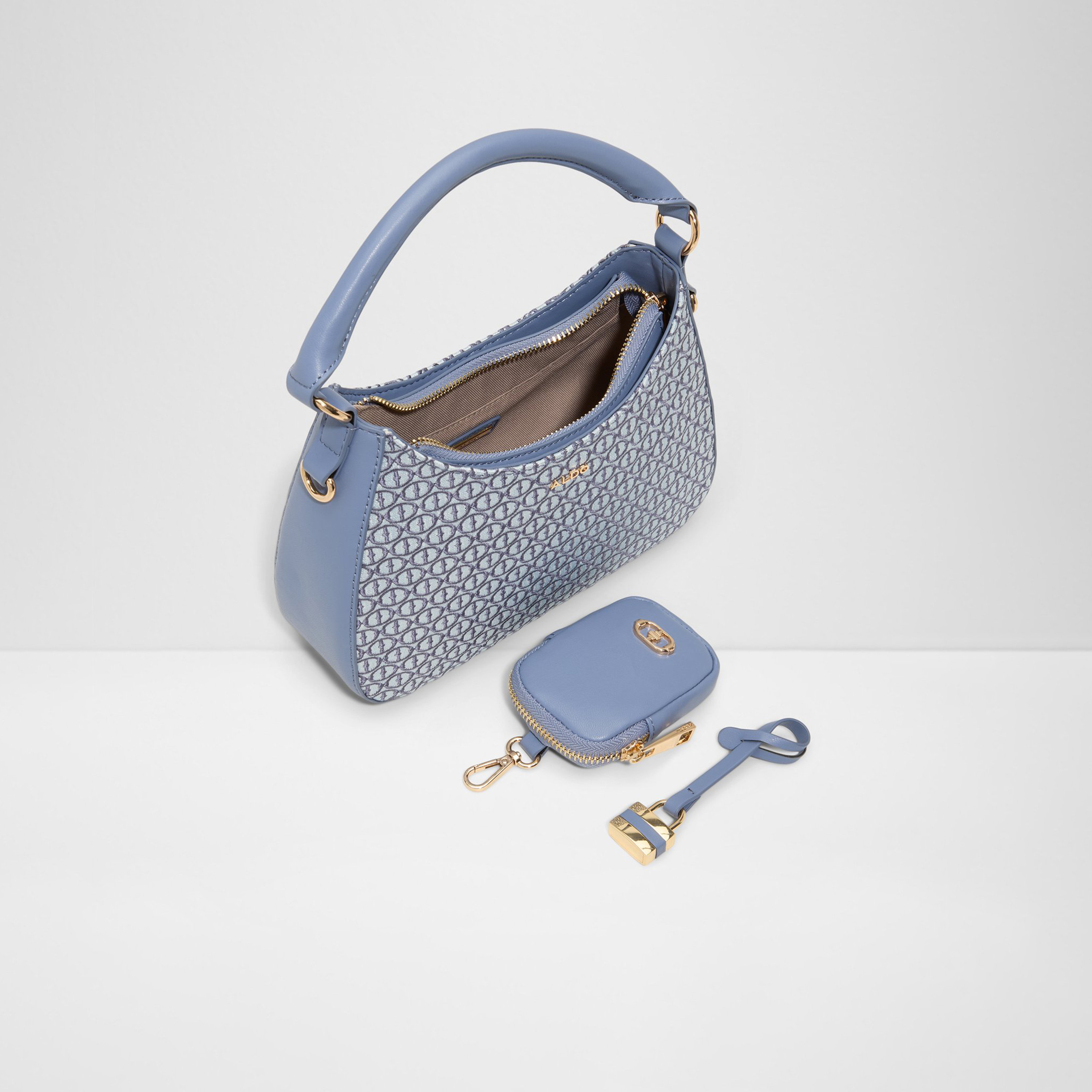 Aldo Karegan Monogram Shoulder Bag with Zipper and Detachable Strap-women-bagsandwallets-handbags-image-3
