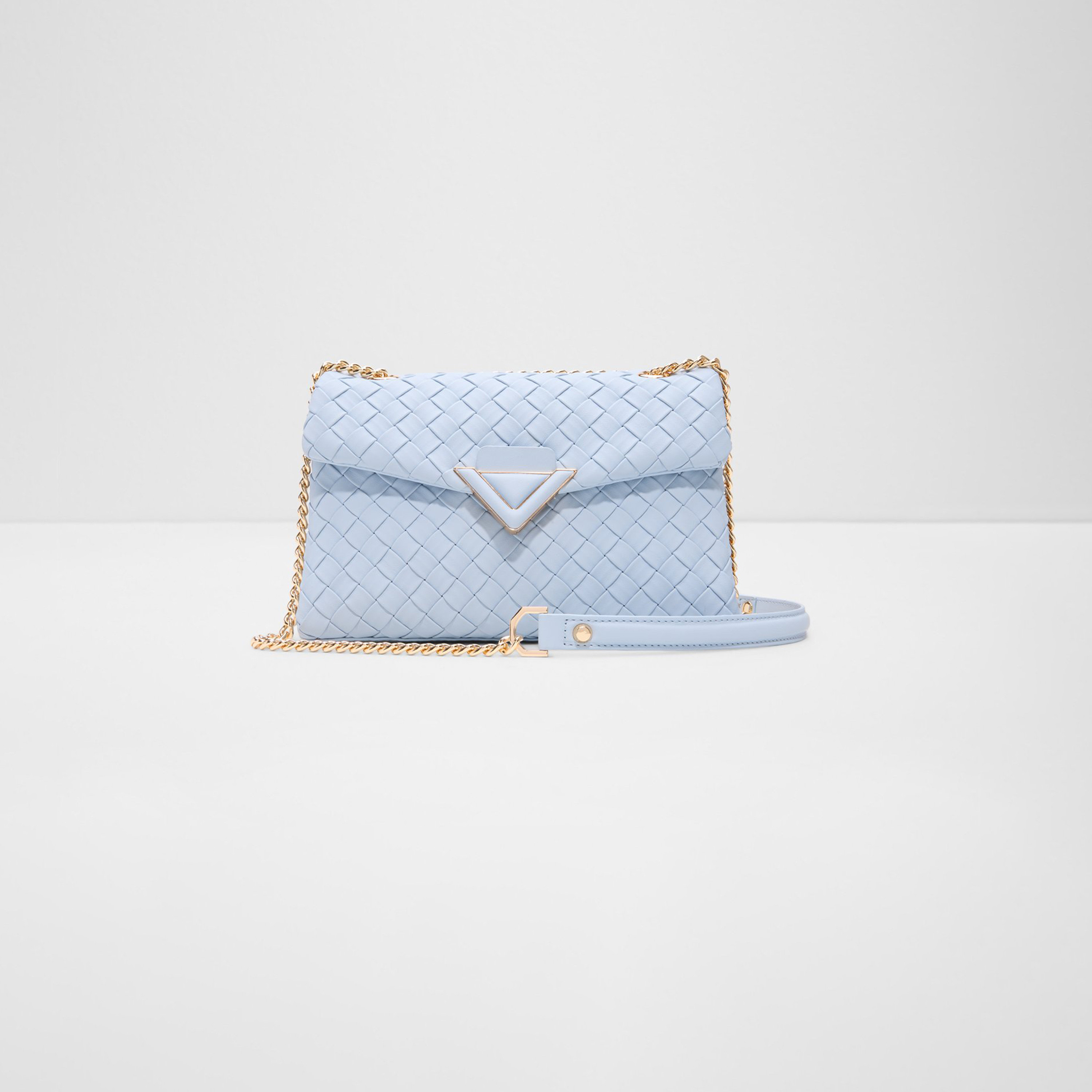 Aldo Softwoven Textured Crossbody Bag with Flap Closure and Chain Strap-women-bagsandwallets-handbags-image-1