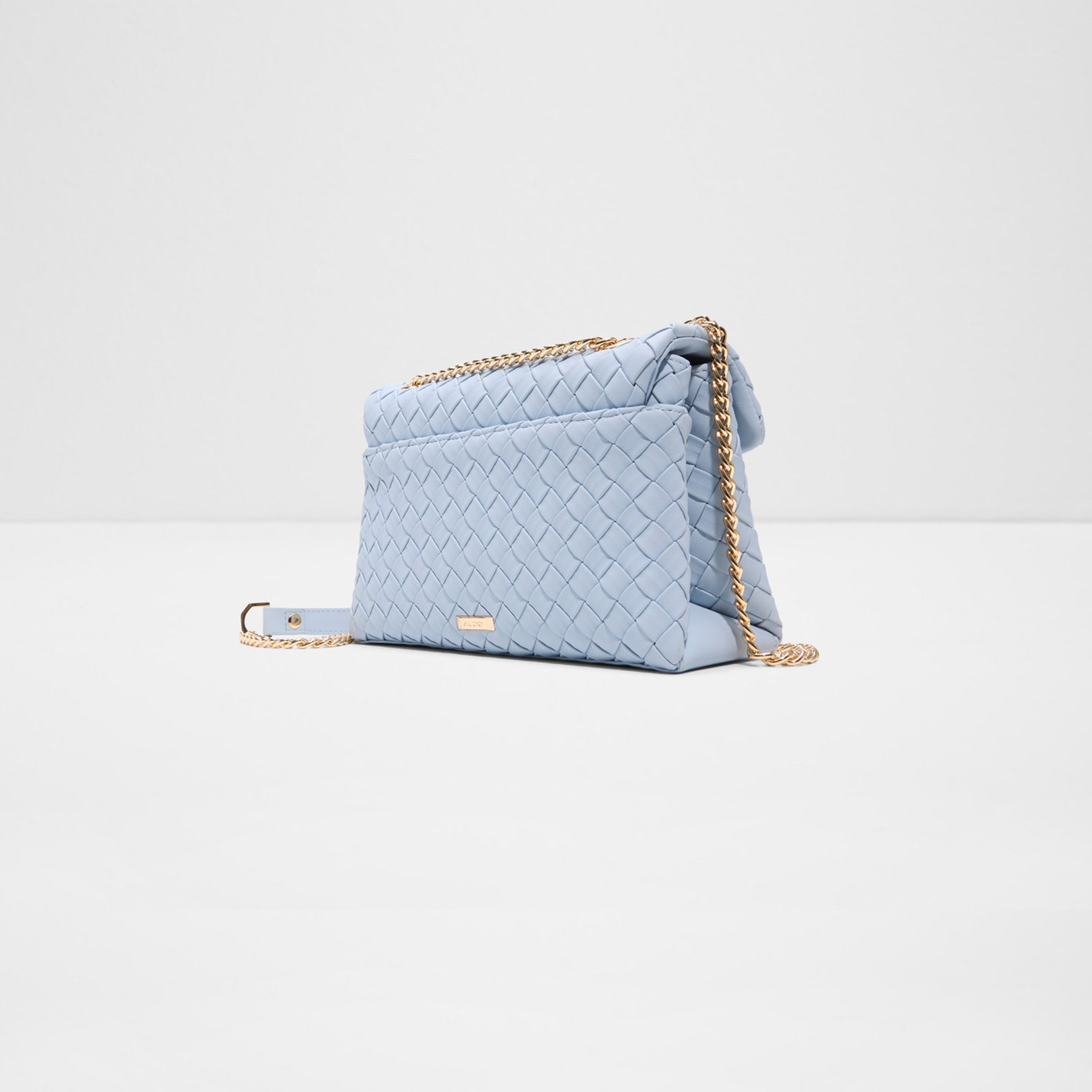 Aldo Softwoven Textured Crossbody Bag with Flap Closure and Chain Strap-women-bagsandwallets-handbags-image-2