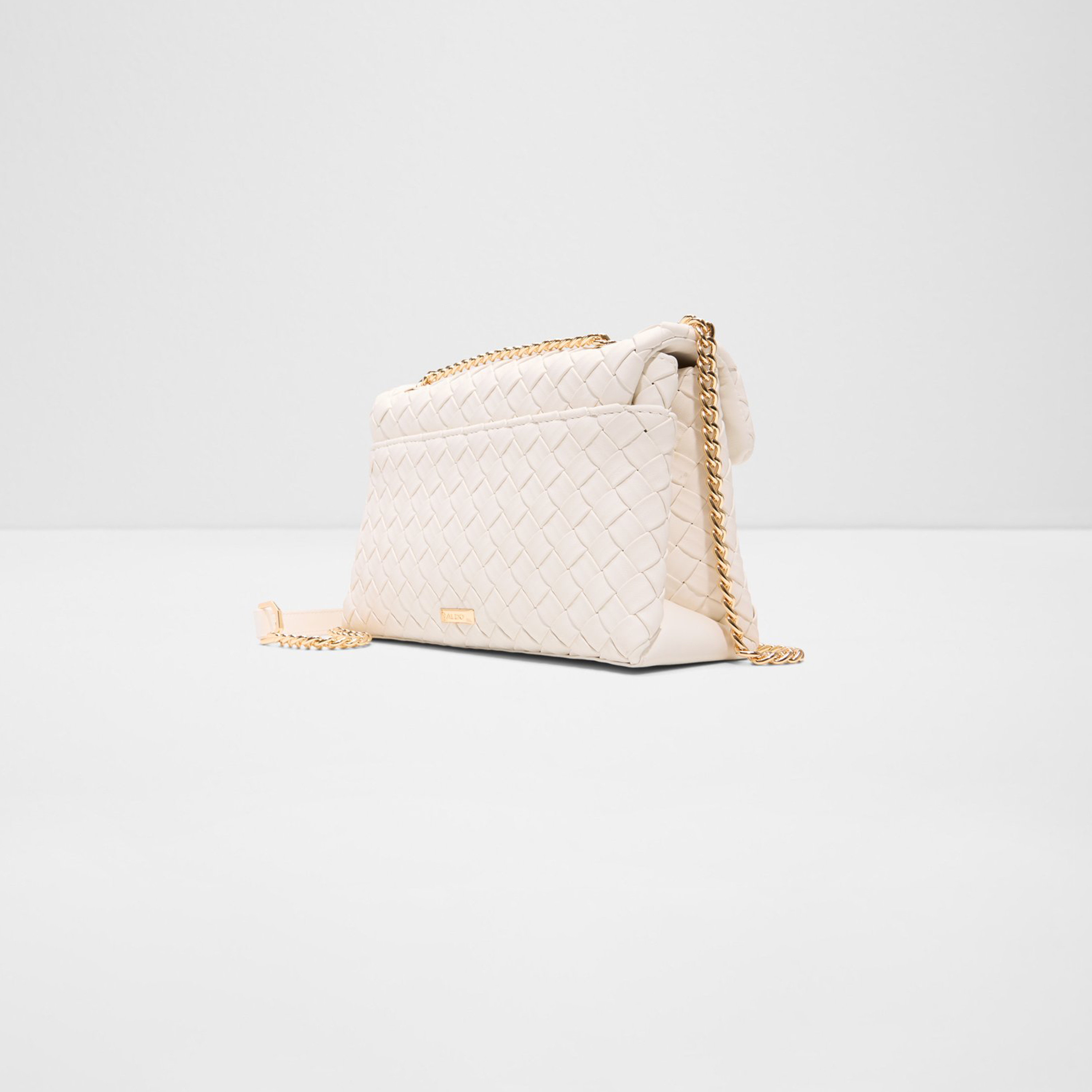 Aldo Softwoven Textured Crossbody Bag with Flap Closure and Chain Strap-women-bagsandwallets-handbags-image-2