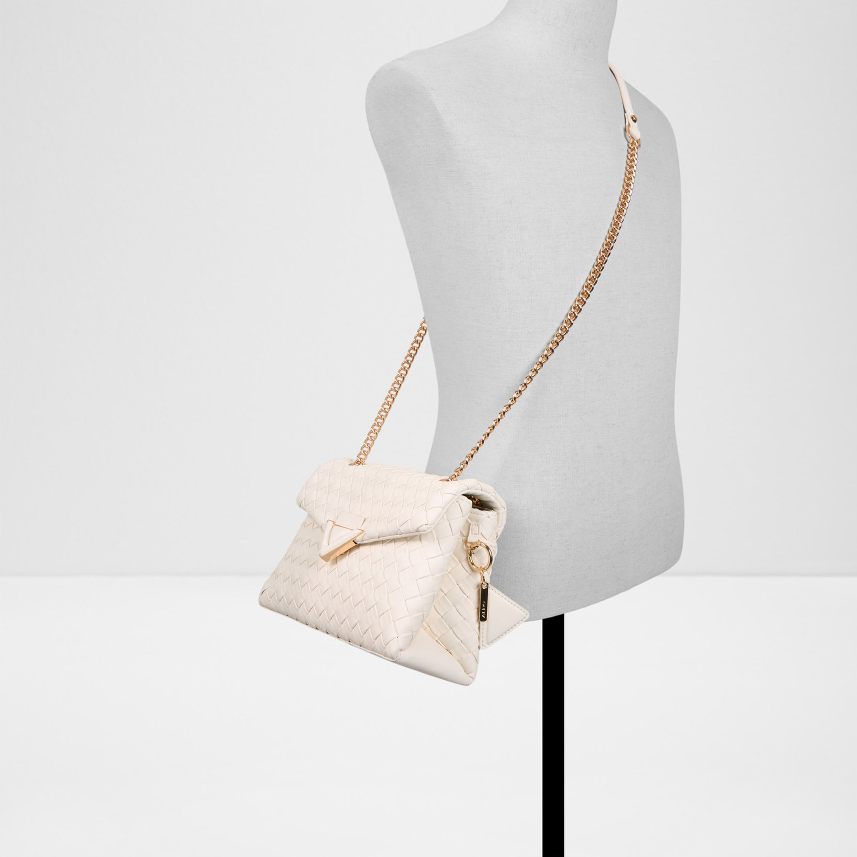 Aldo Softwoven Textured Crossbody Bag with Flap Closure and Chain Strap-women-bagsandwallets-handbags-image-4