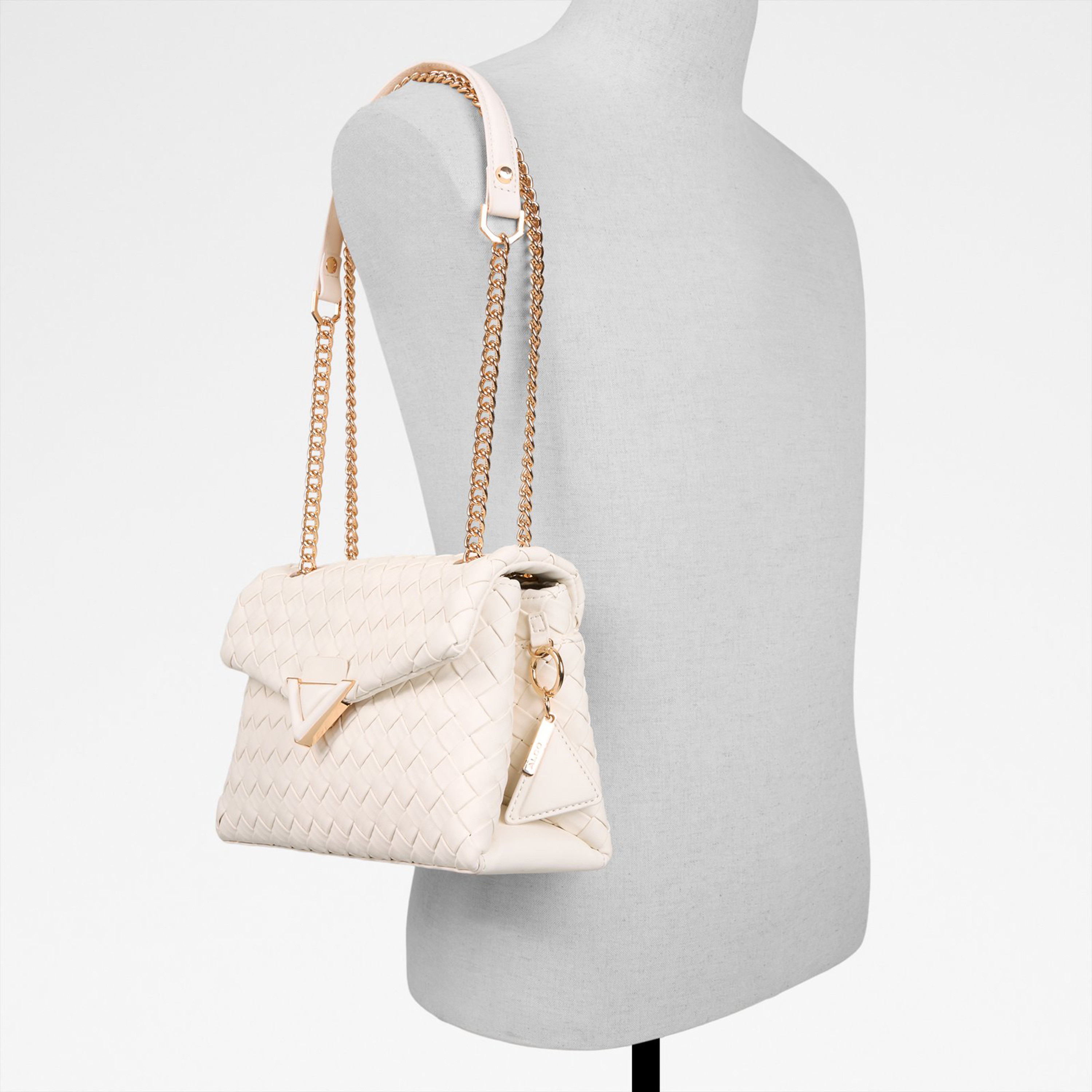 ألدو- شنطة كروس  منسوجة ناعمة الملمس مع قفل بقلاب وحزام سلسلة-women-bagsandwallets-handbags-image-10