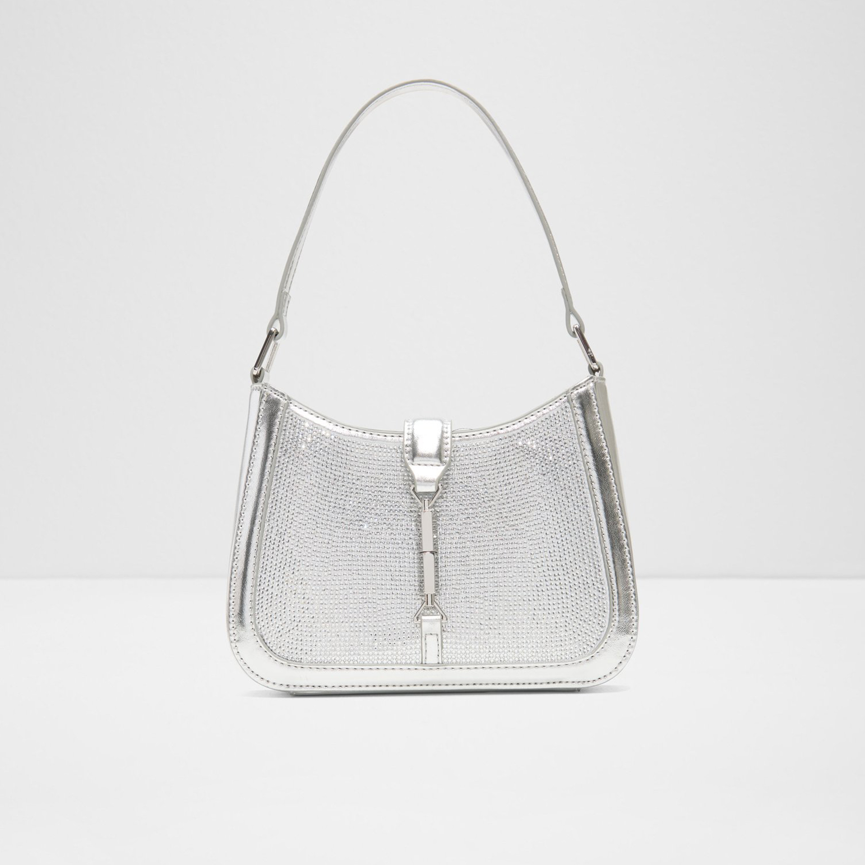 Aldo Ellebling Embellishment Shoulder Bag with Zipper and Detachable Strap-women-bagsandwallets-handbags-image-1
