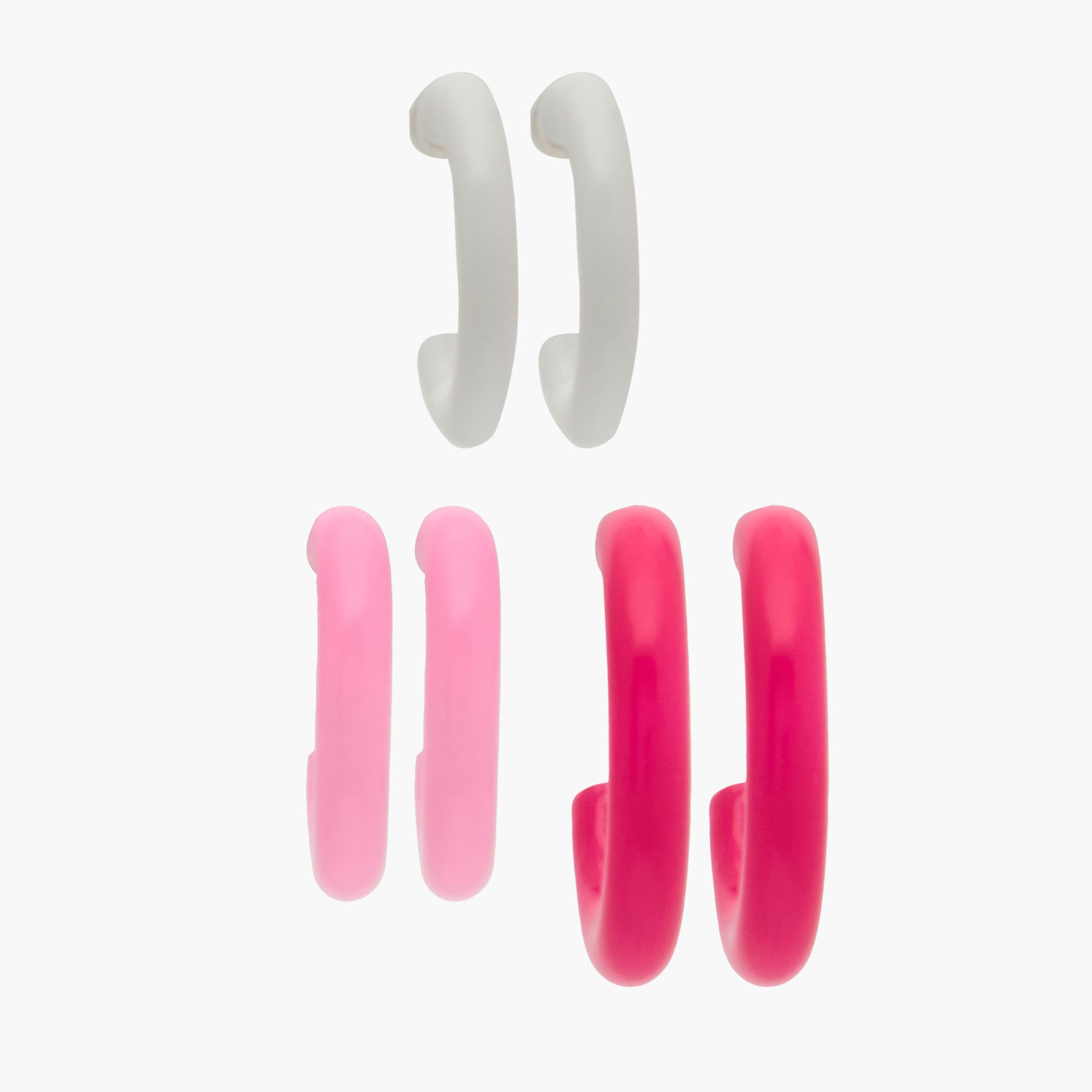 Pack of 3 - Charmz Hoop Earrings with Pushback Closure-girls-accessories-jewellery-image-1