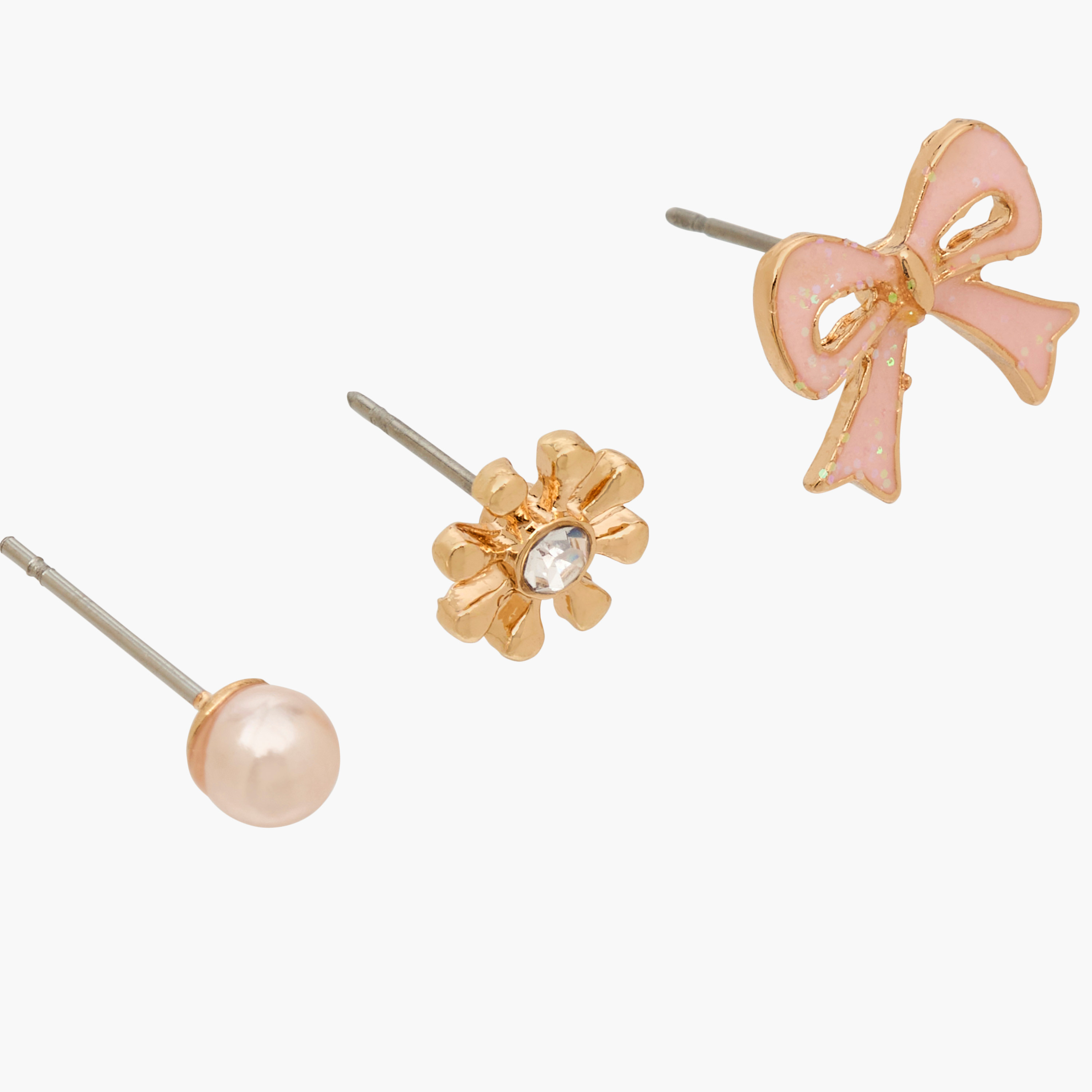 أقراط بناتية بتفاصيل مزينة من تشارمز - معدن - مجموعة من 3-girls-accessories-jewellery-image-3