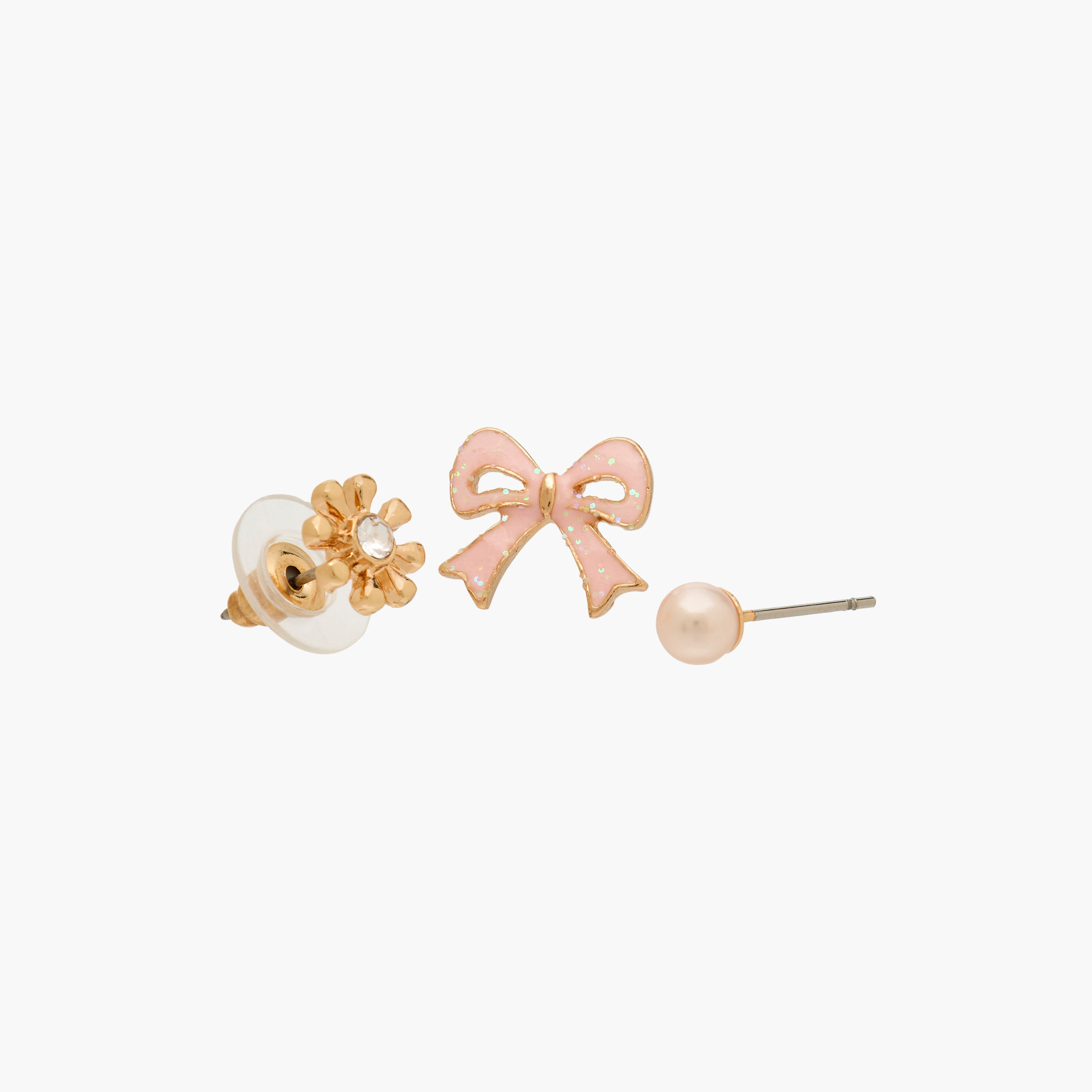 أقراط بناتية بتفاصيل مزينة من تشارمز - معدن - مجموعة من 3-girls-accessories-jewellery-image-4