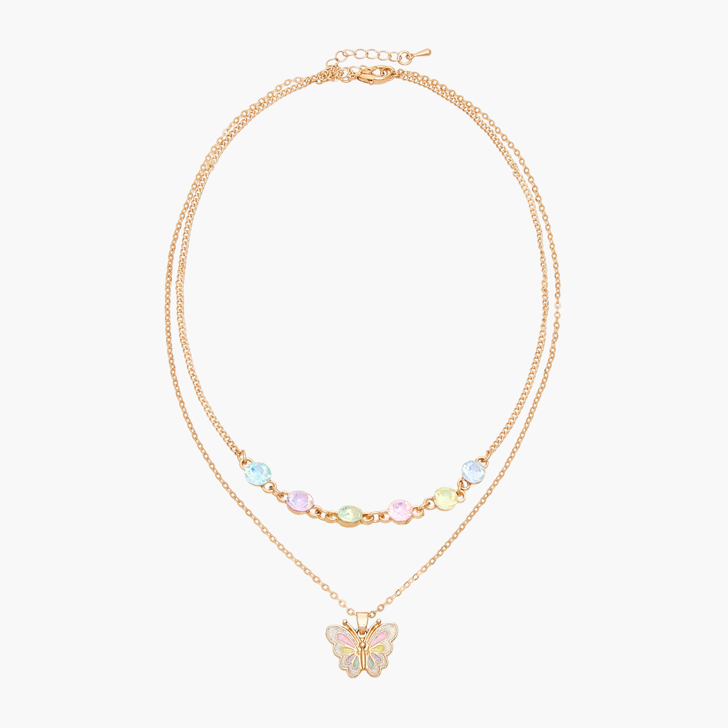 Charmz Layered Pendant Necklace with Embellishment-girls-accessories-jewellery-image-1