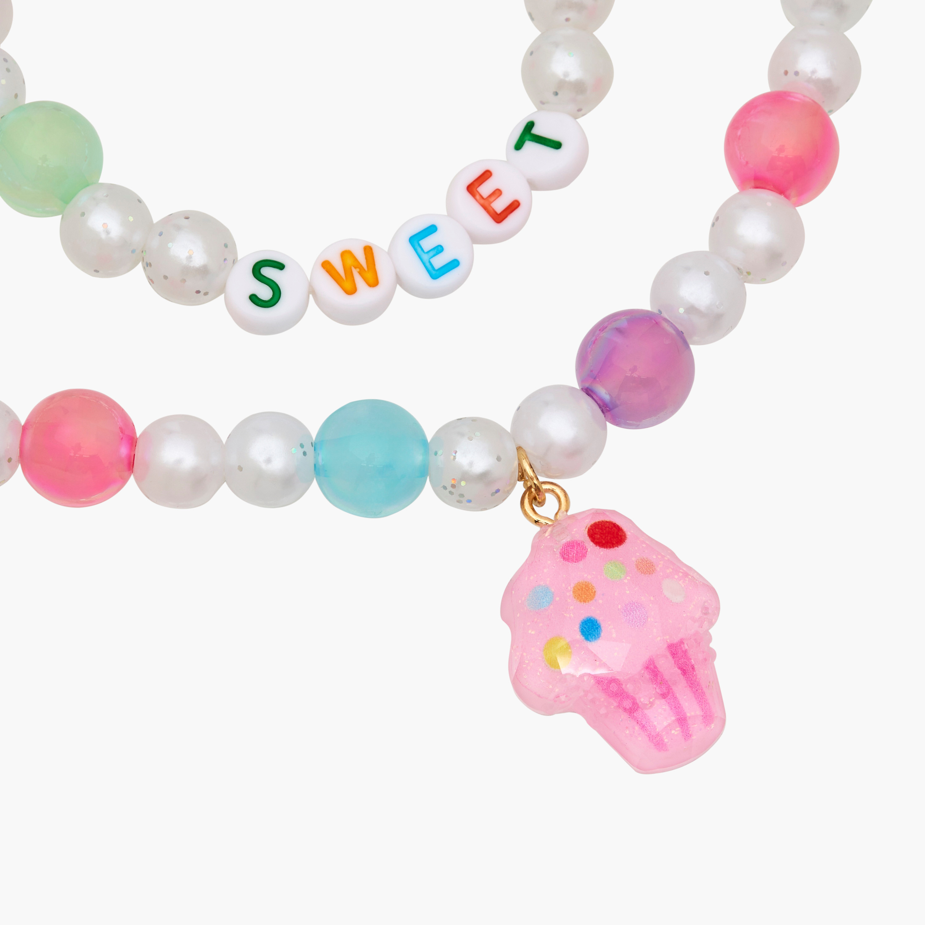 Charmz Girls Beaded Necklace with Bracelet - Metal-girls-accessories-jewellery-image-3