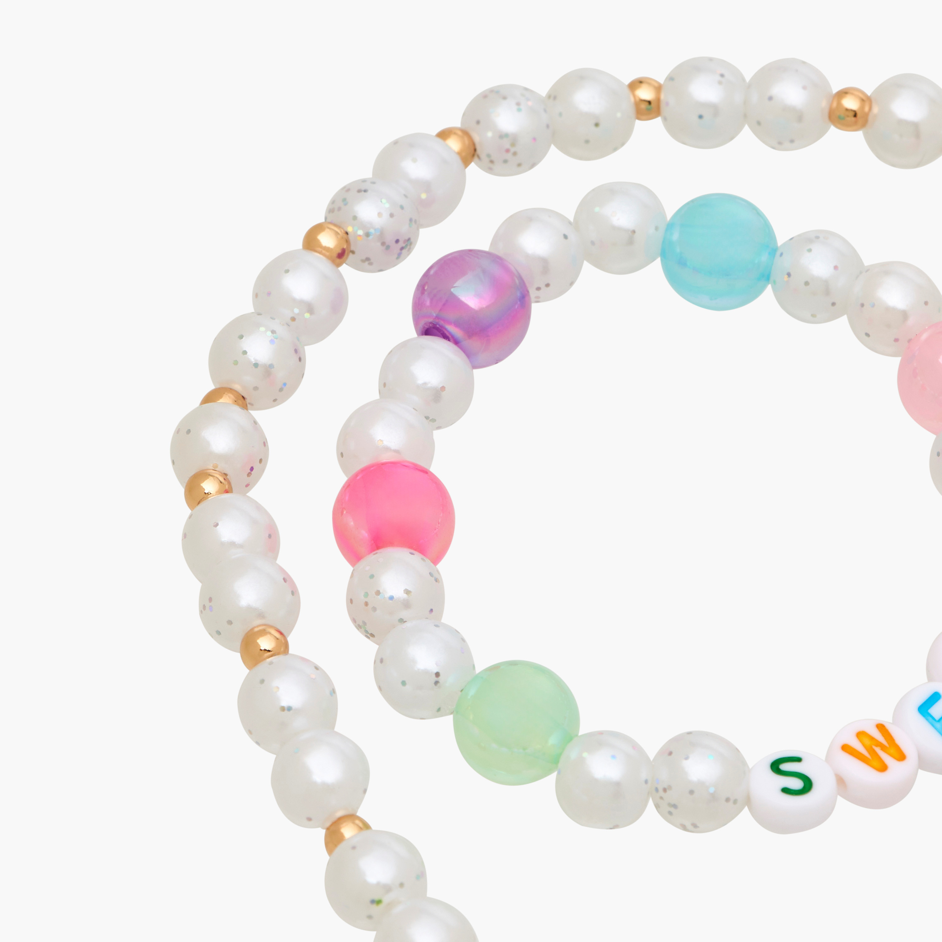 Charmz Girls Beaded Necklace with Bracelet - Metal-girls-accessories-jewellery-image-4