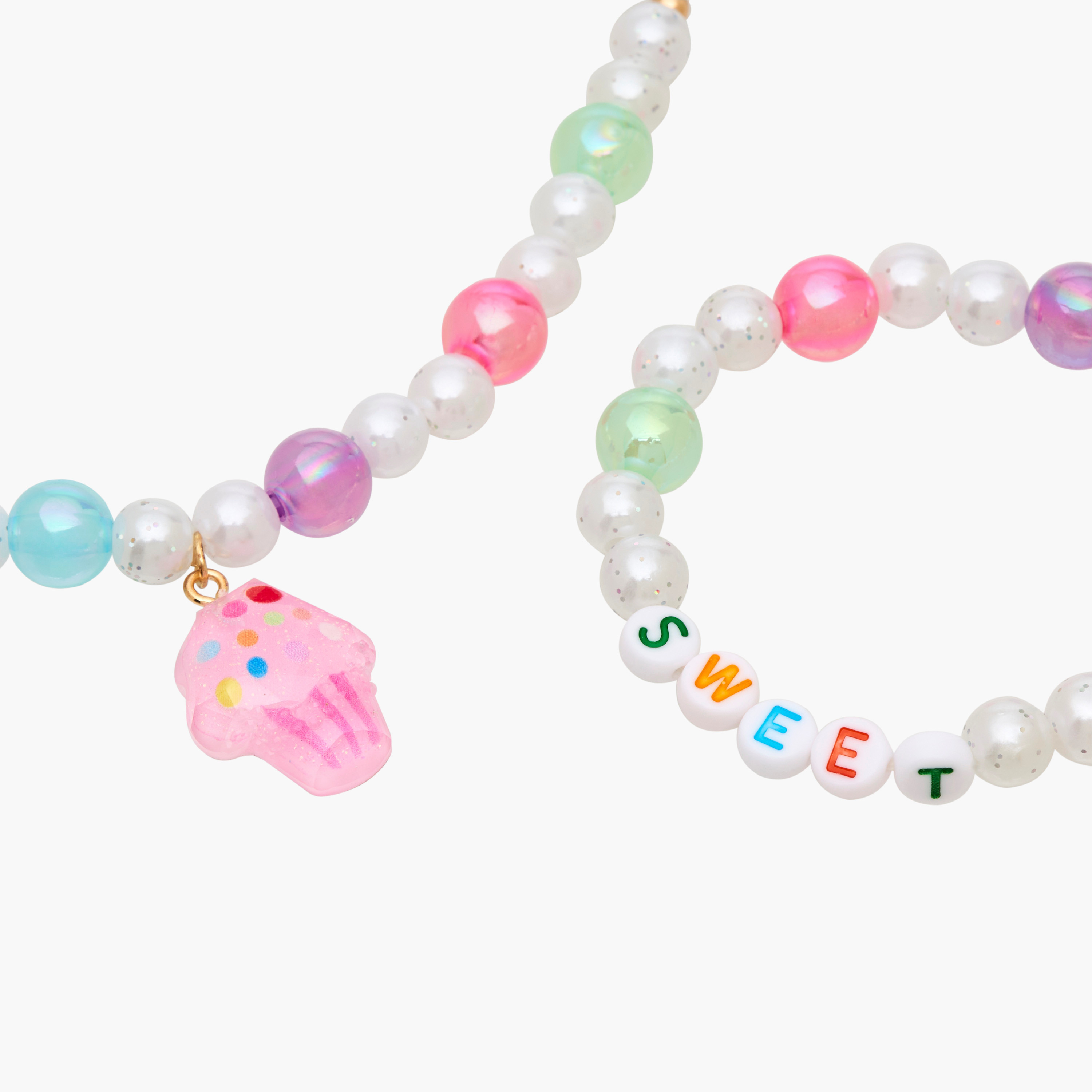 Charmz Girls Beaded Necklace with Bracelet - Metal-girls-accessories-jewellery-image-5