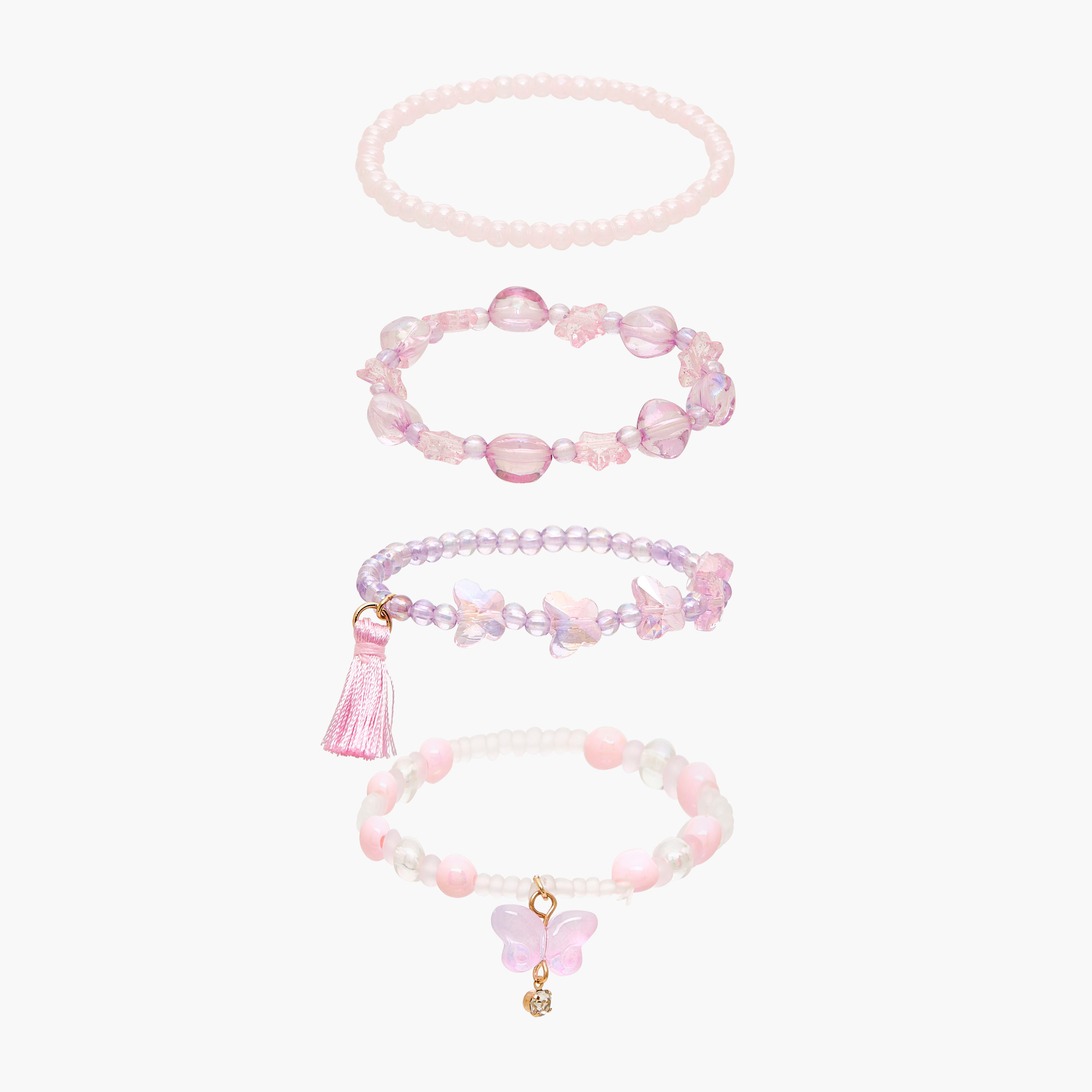 Pack of 4 - Charmz Bracelet with Butterfly Accent-girls-accessories-jewellery-image-1