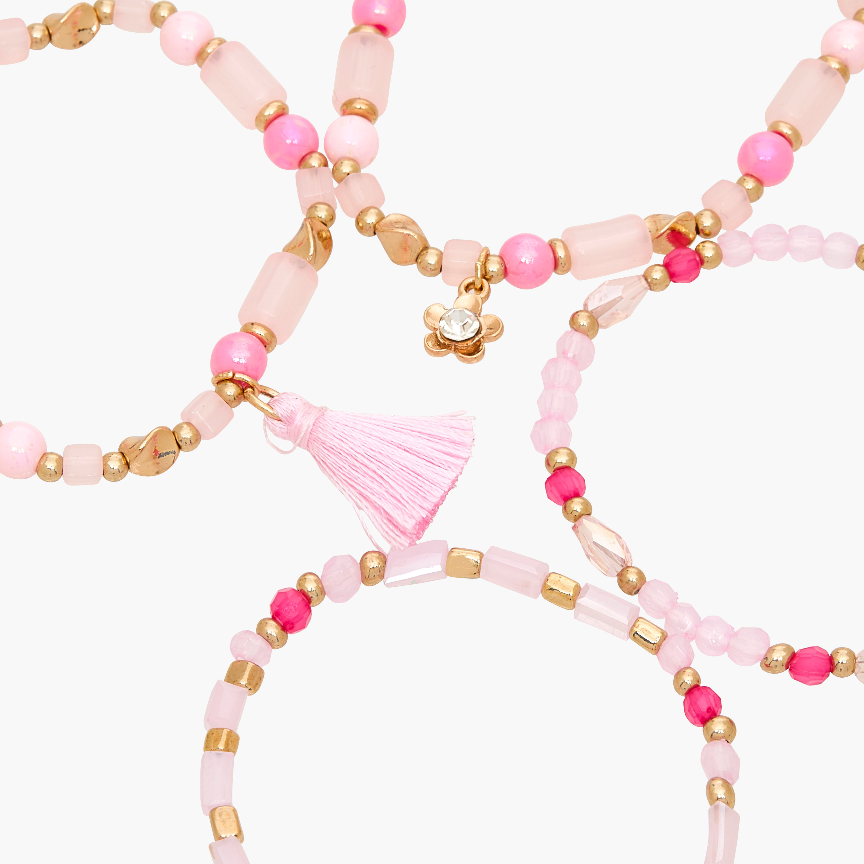 Pack of 4 - Charmz Bracelet with Bead Accent-girls-accessories-jewellery-image-10