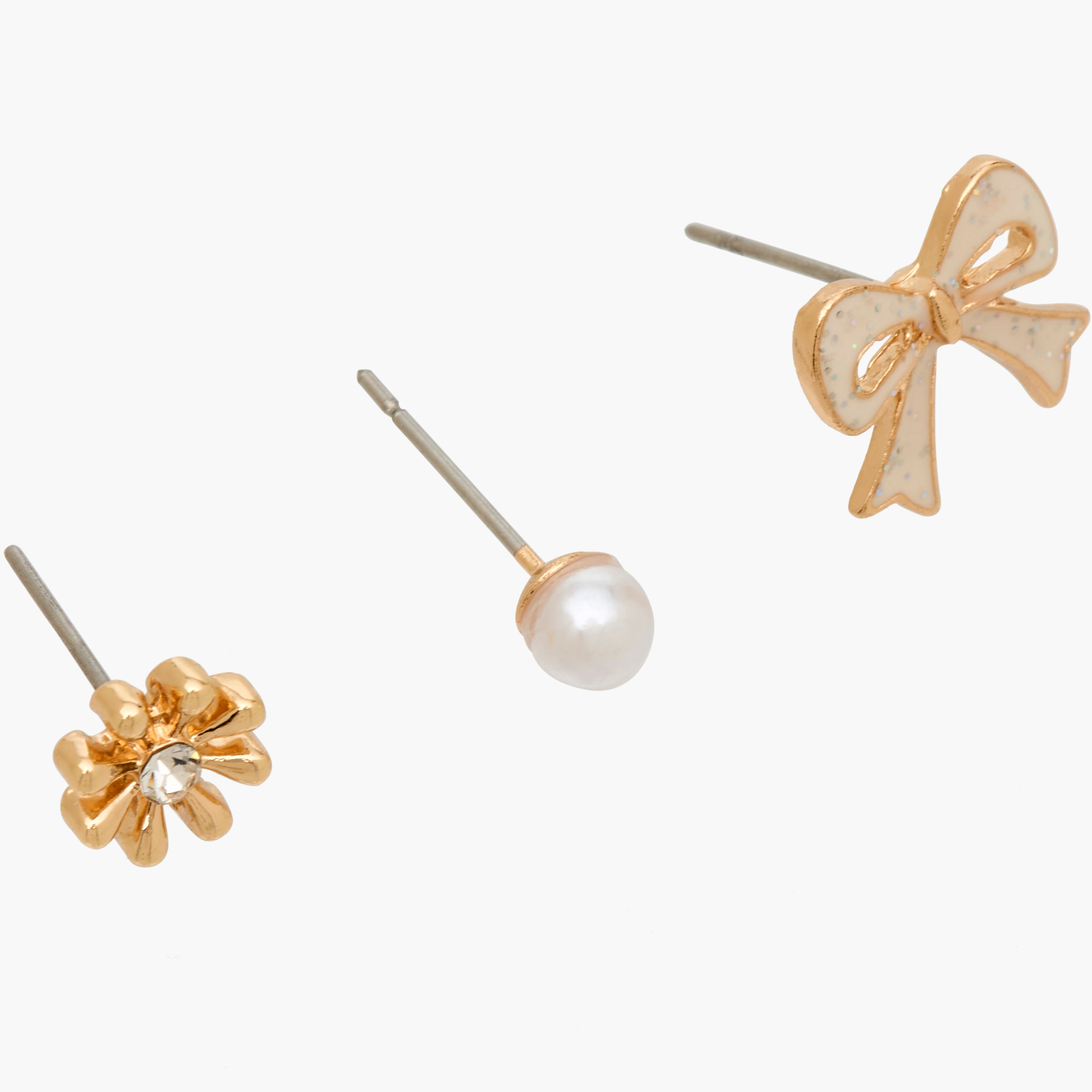 أقراط بناتية بتفاصيل مزينة من تشارمز - معدن - مجموعة من 3-girls-accessories-jewellery-image-3