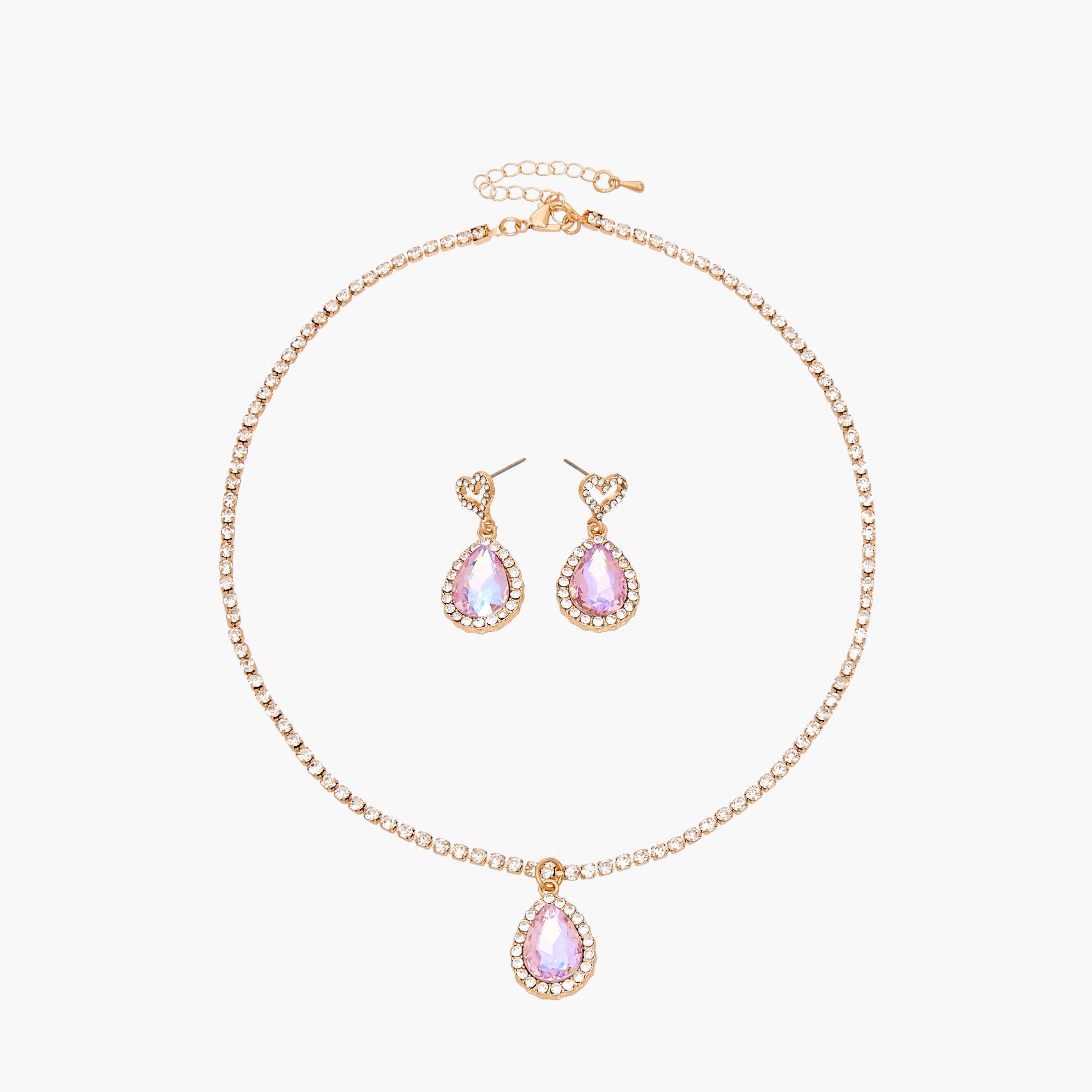 Set of 2 - Pendant Necklace Set with Embellishment-girls-accessories-jewellery-image-1