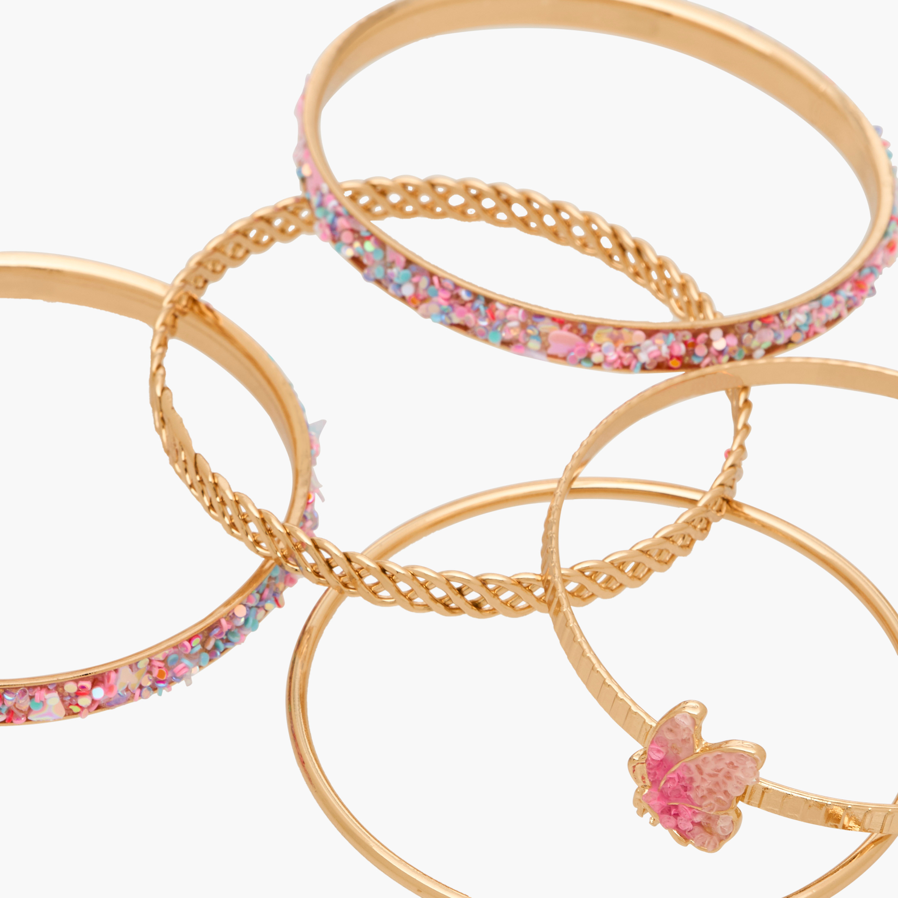 Charmz Girls Bangle - Metal - Set of 5-girls-accessories-jewellery-image-8