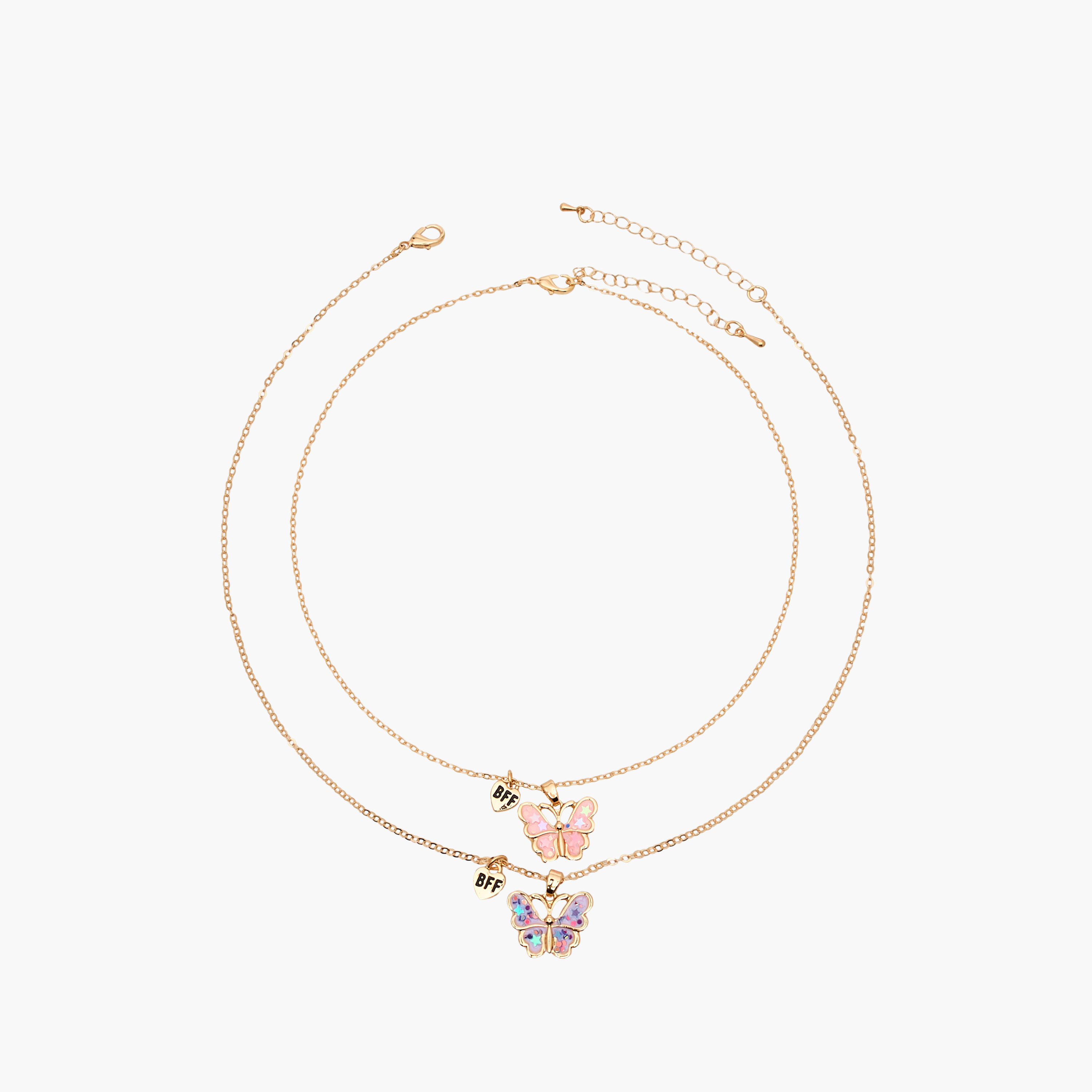 عقد بددلاية فراشة - معدن - طقم من قطعتين للبنات من تشارمز-girls-accessories-jewellery-image-1