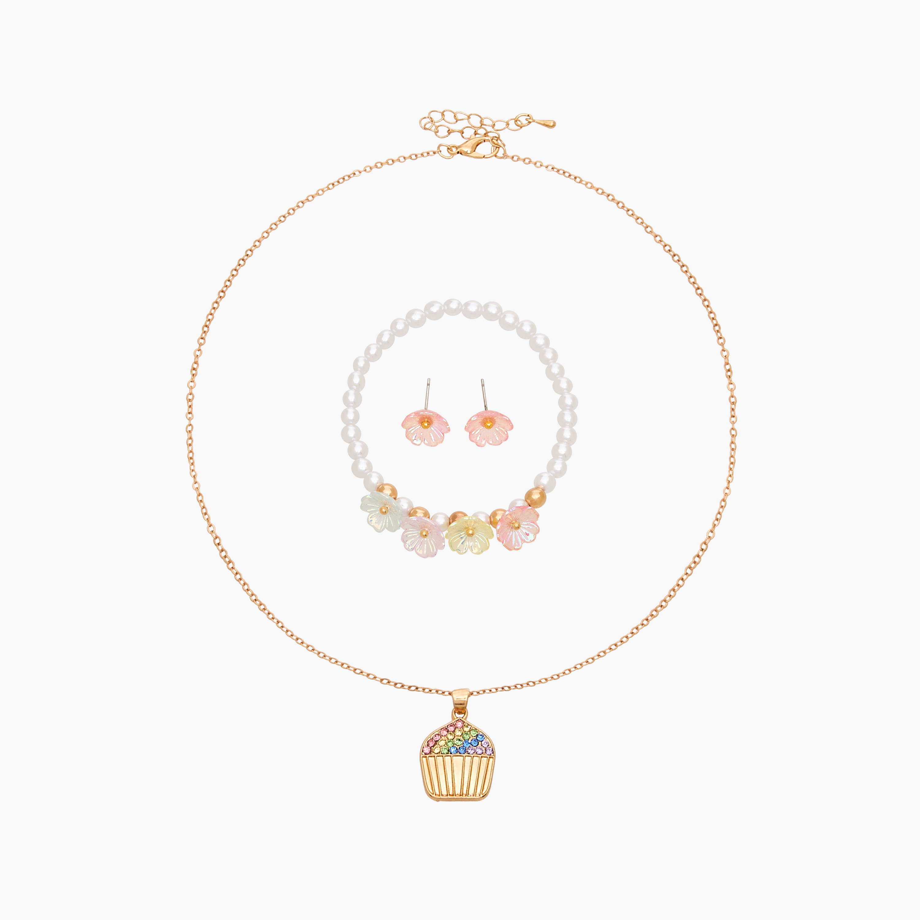 Set of 3 - Pendant Necklace Set with Embellishment-girls-accessories-jewellery-image-1