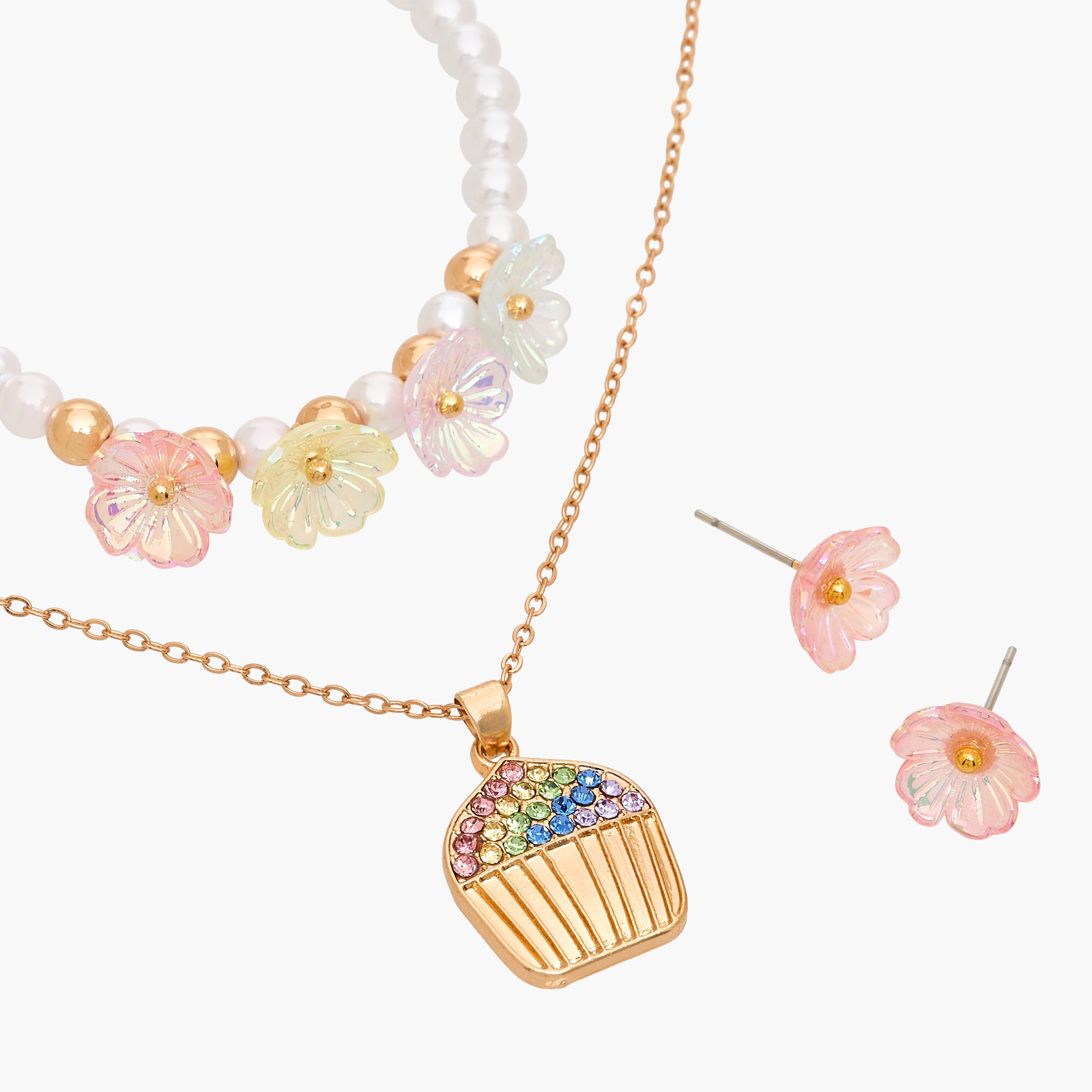 Set of 3 - Pendant Necklace Set with Embellishment-girls-accessories-jewellery-image-6