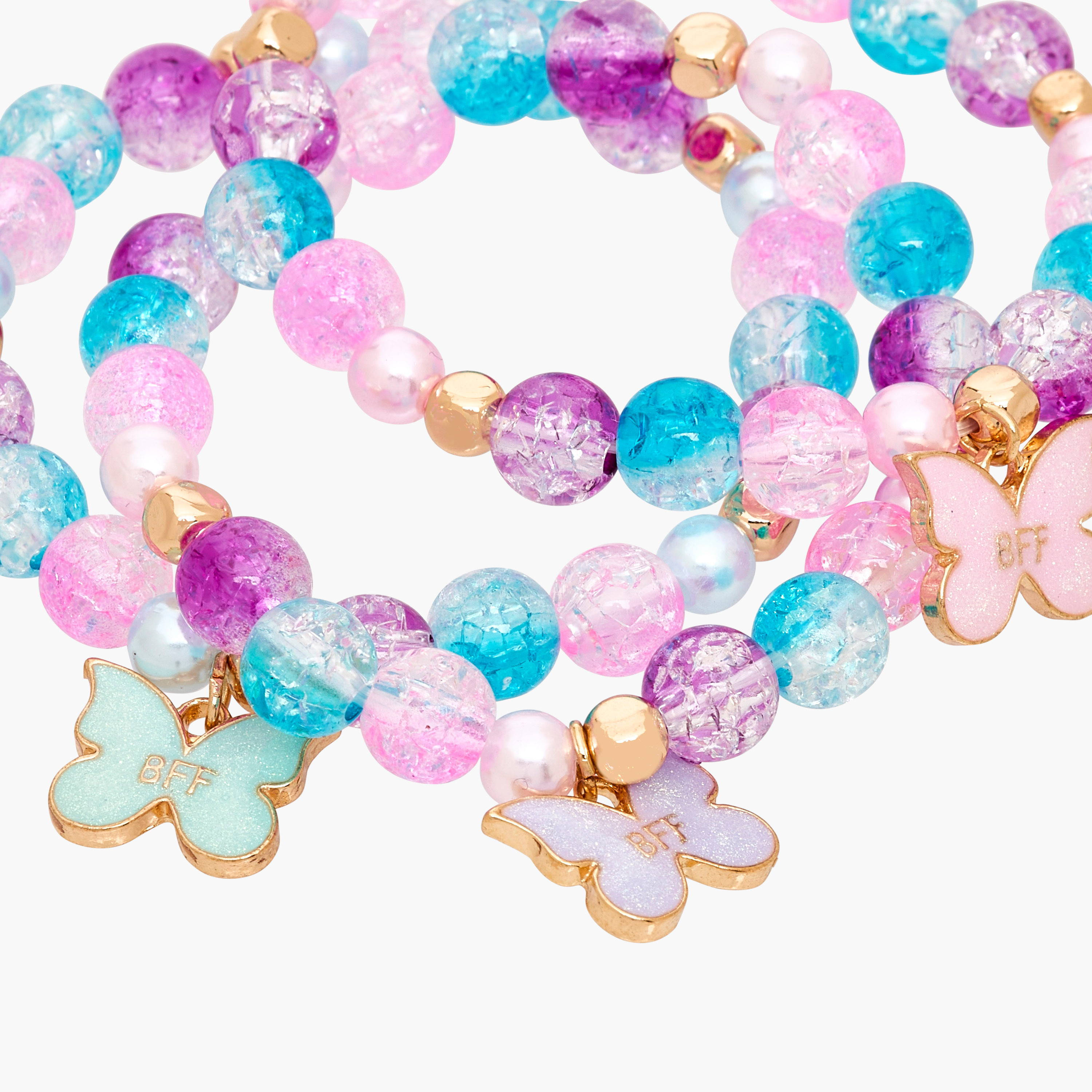 Pack of 3 - Charmz Bracelet with Butterfly Accent-girls-accessories-jewellery-image-8