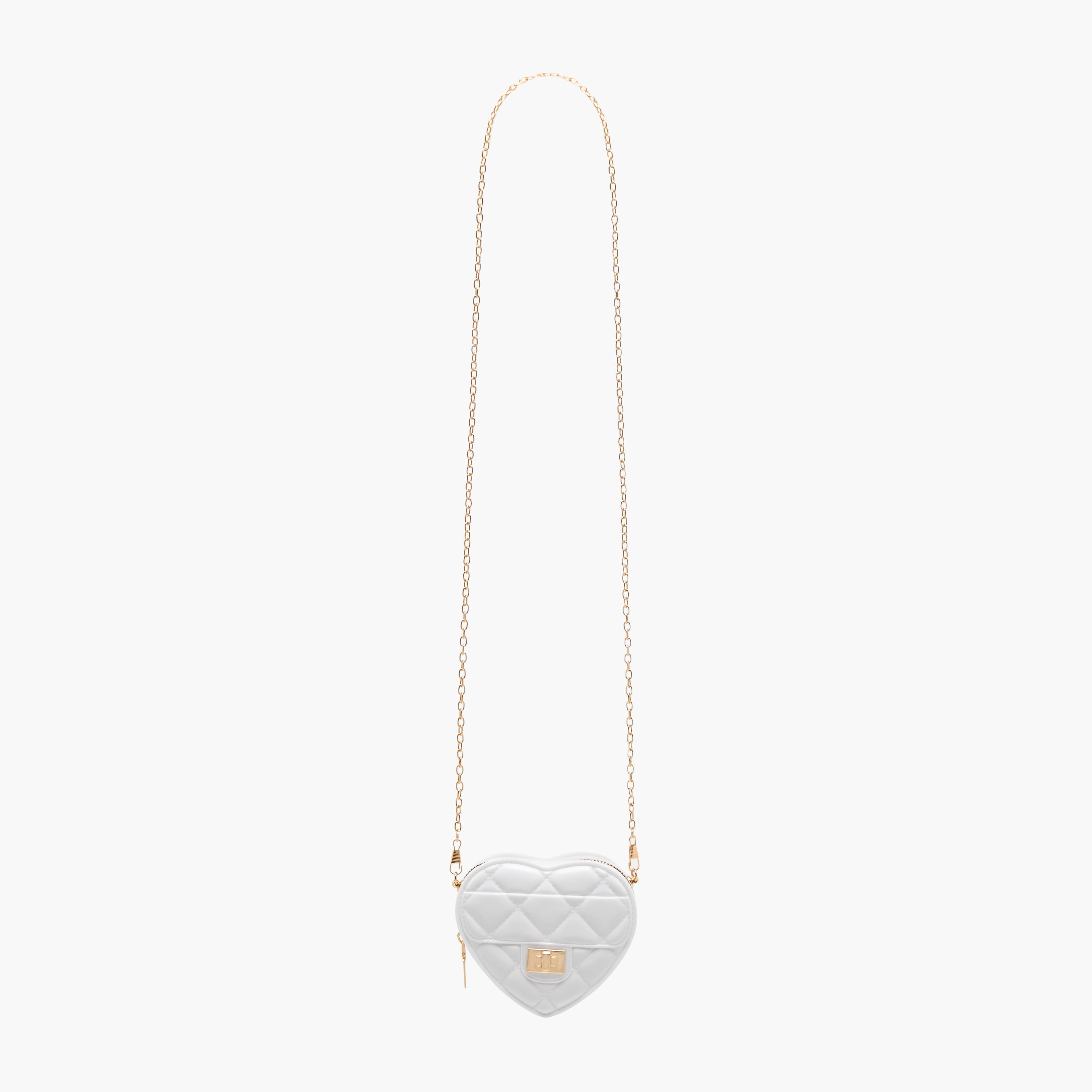 Charmz Girls Heart Shape Crossbody Bag with Quilted Texture - Polyurethane-girls-accessories-bags-image-2