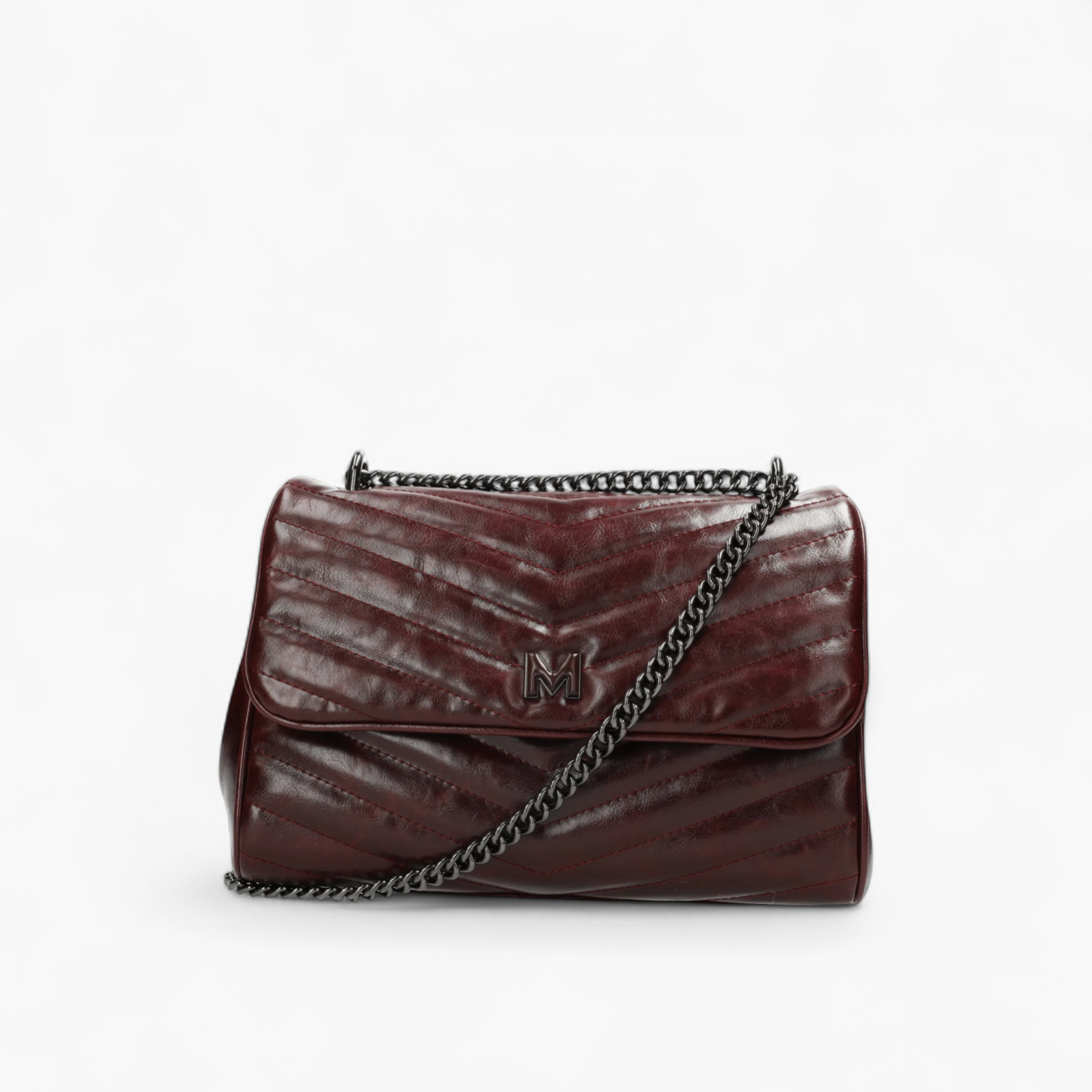 شنطة كتف بارزة الملمس بحزام سلسلة من ميكس-women-bagsandwallets-handbags-image-1