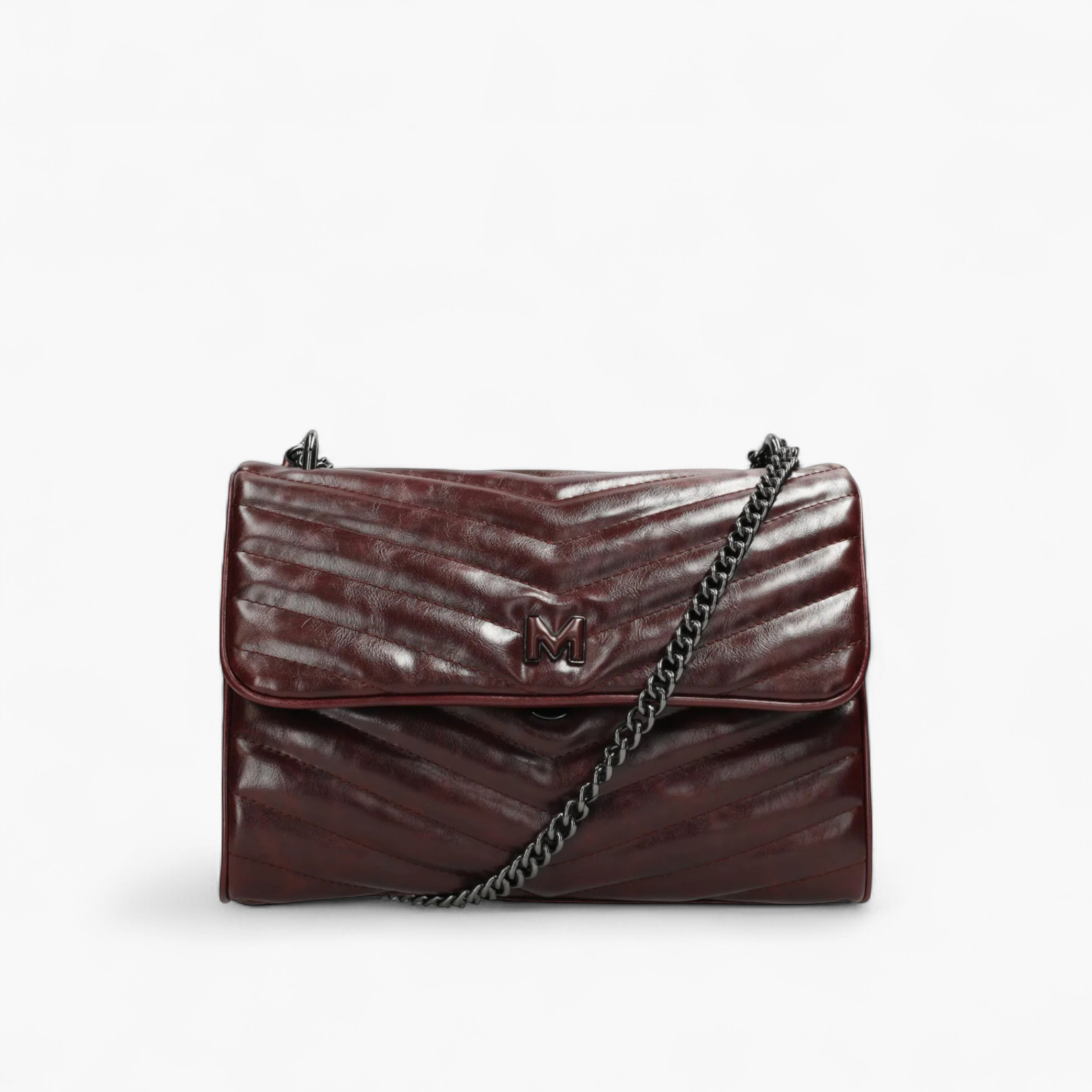 شنطة كتف بارزة الملمس بحزام سلسلة من ميكس-women-bagsandwallets-handbags-image-2